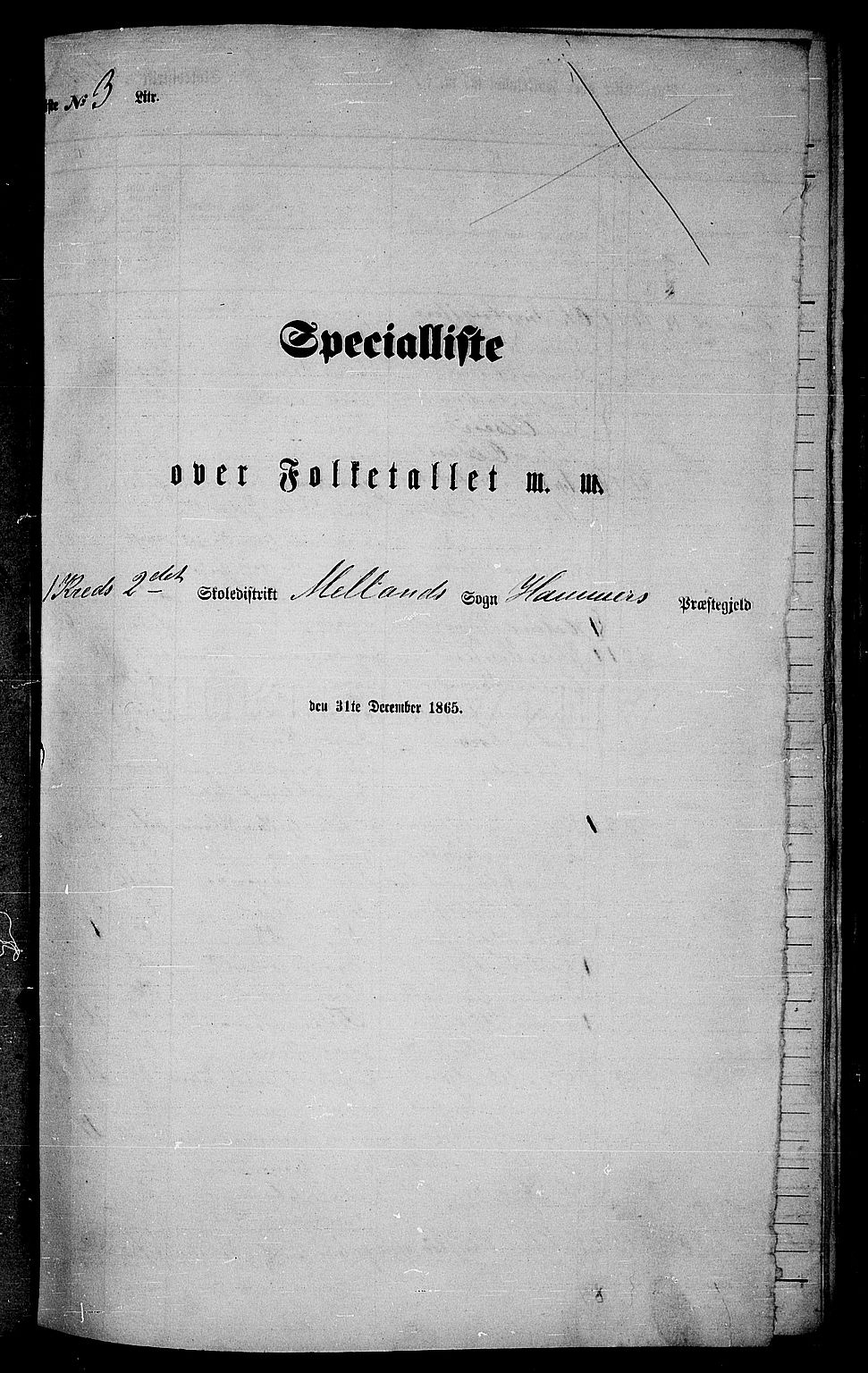 RA, 1865 census for Hamre, 1865, p. 38