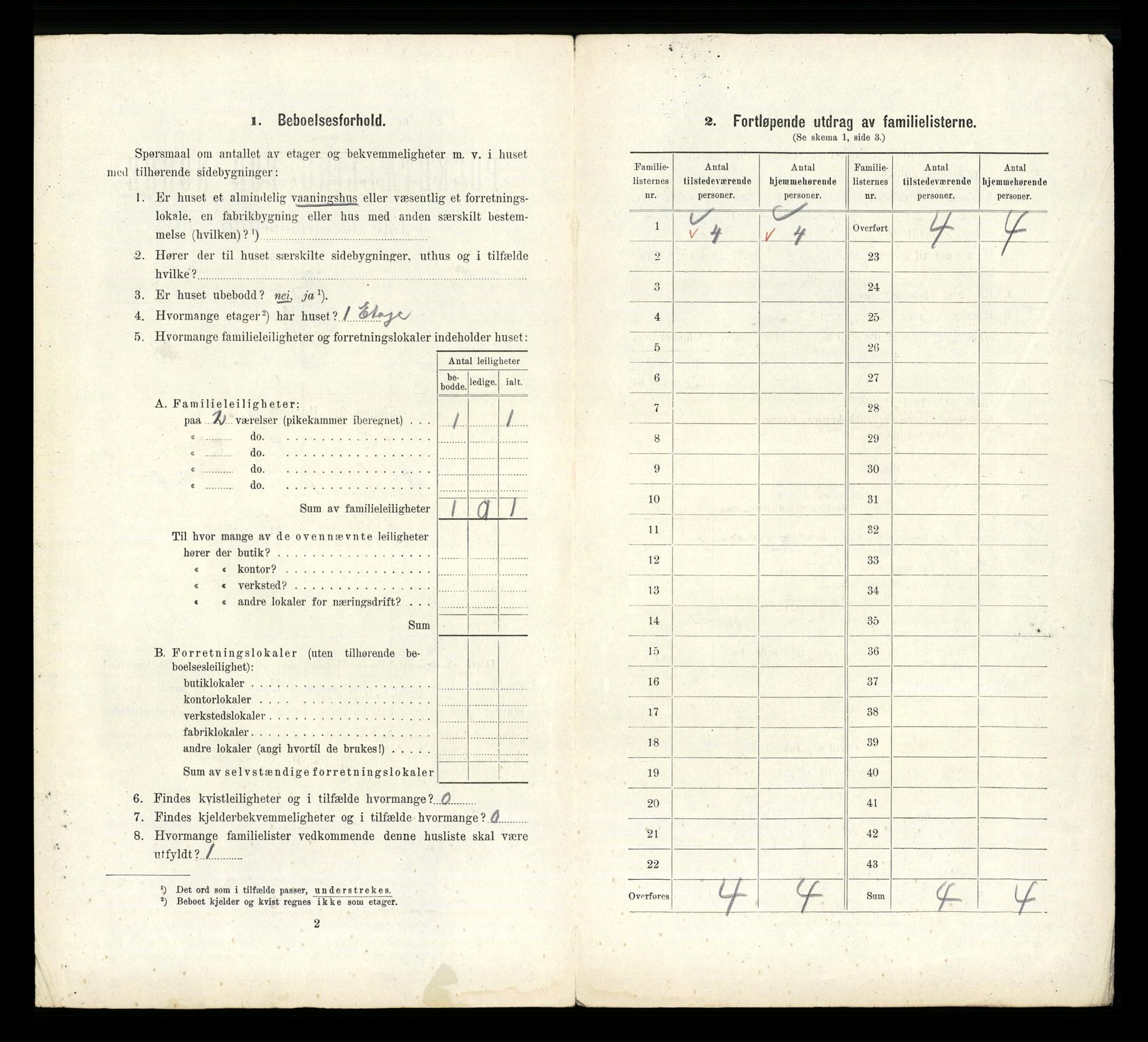 RA, 1910 census for Arendal, 1910, p. 6966