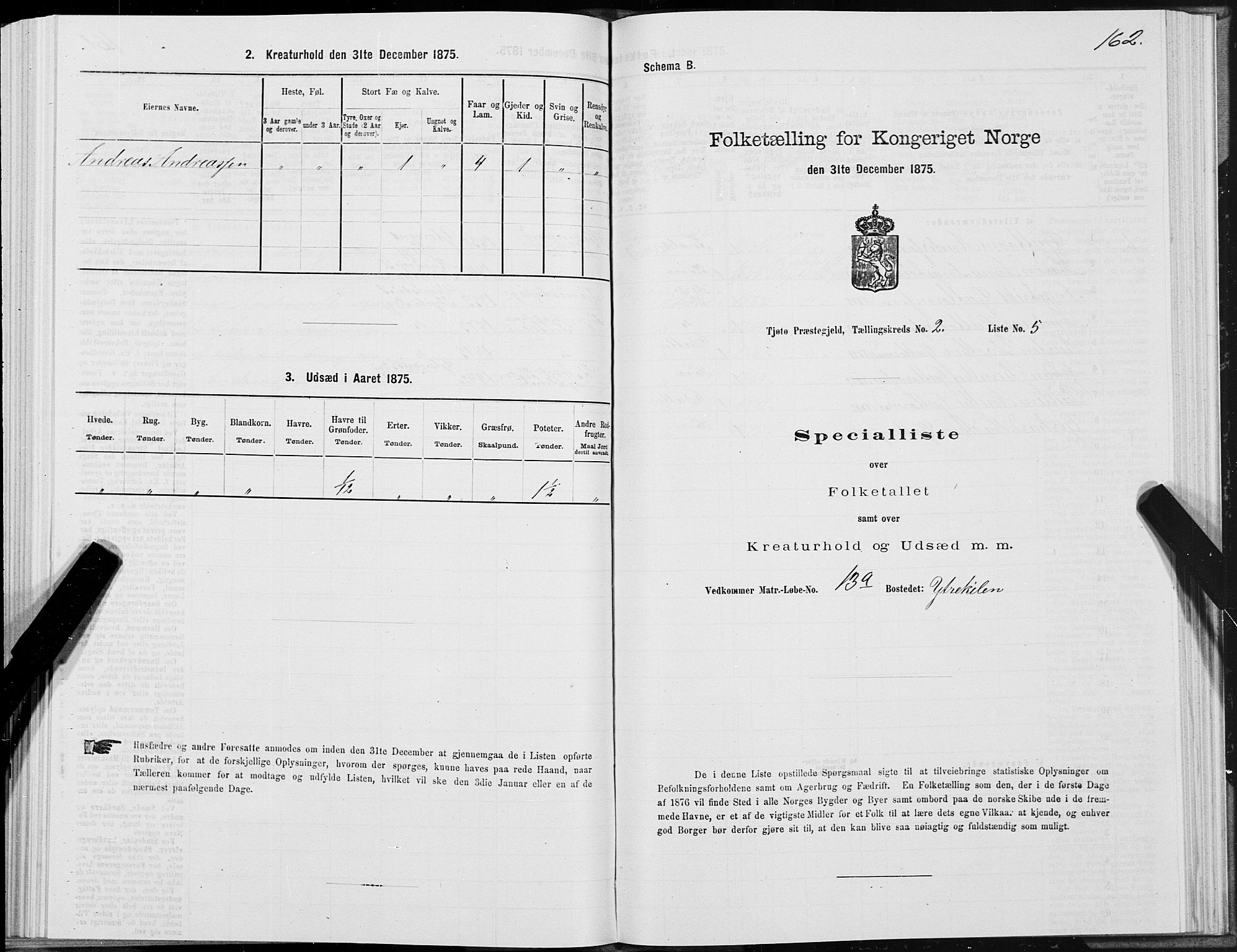 SAT, 1875 census for 1817P Tjøtta, 1875, p. 1162