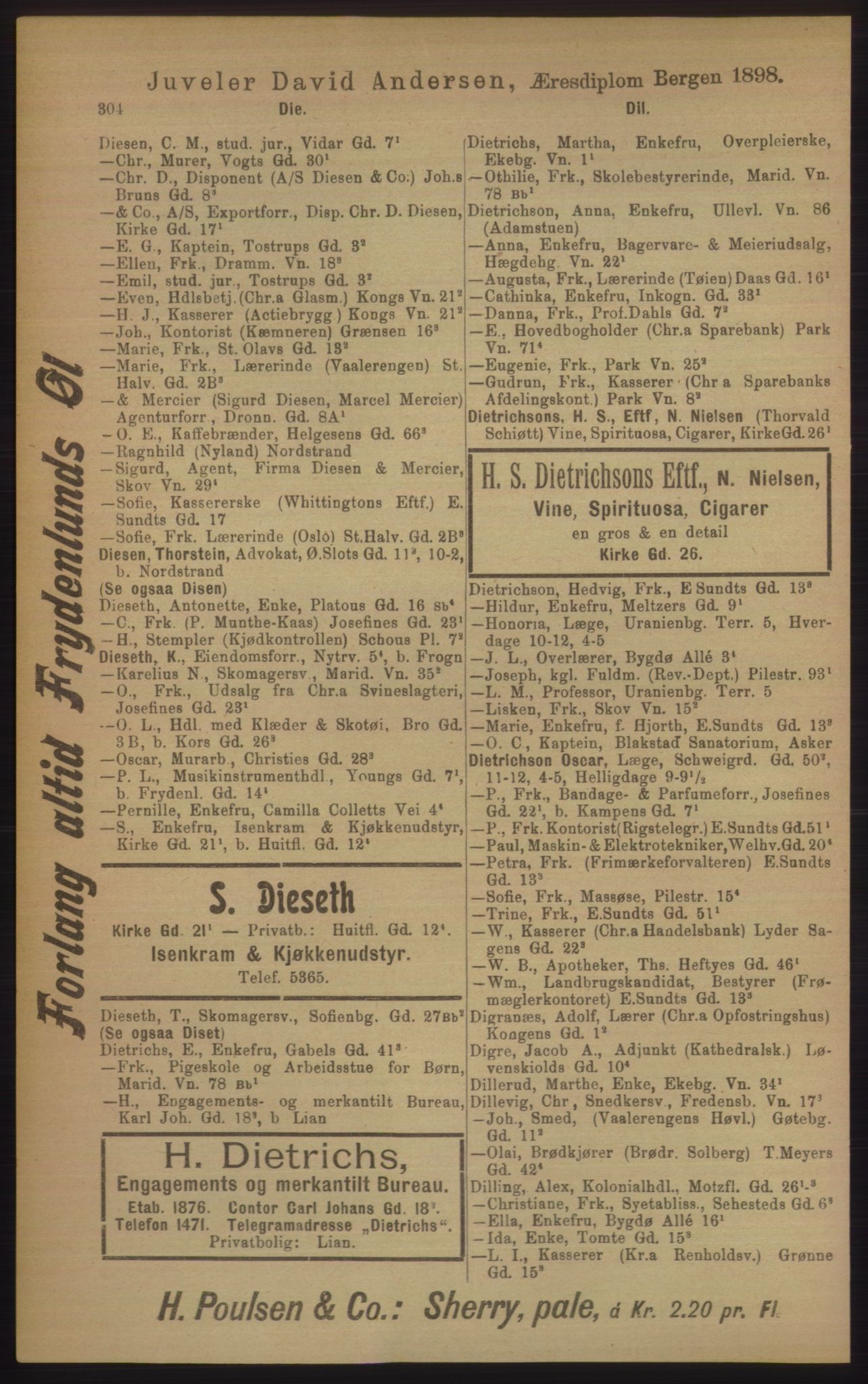 Kristiania/Oslo adressebok, PUBL/-, 1906, p. 304