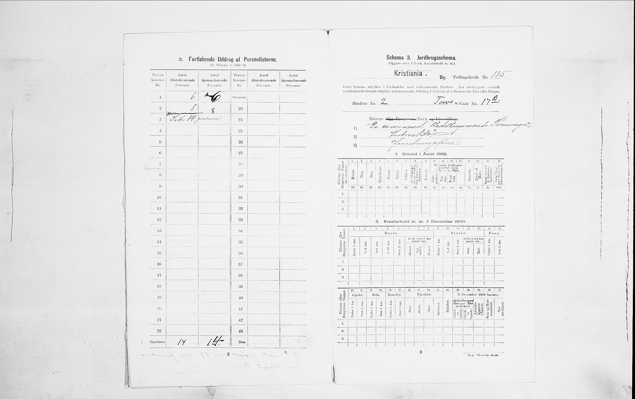 SAO, 1900 census for Kristiania, 1900, p. 103021