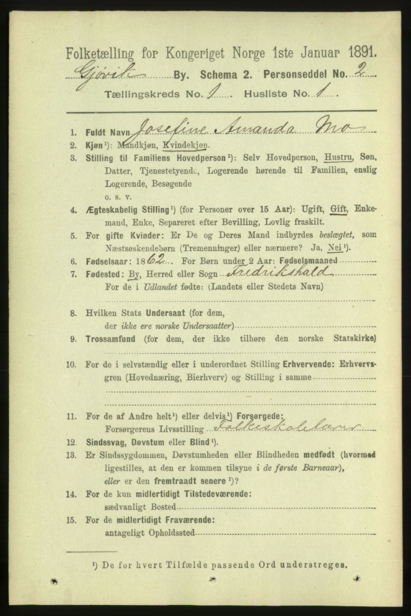 RA, 1891 census for 0502 Gjøvik, 1891, p. 214