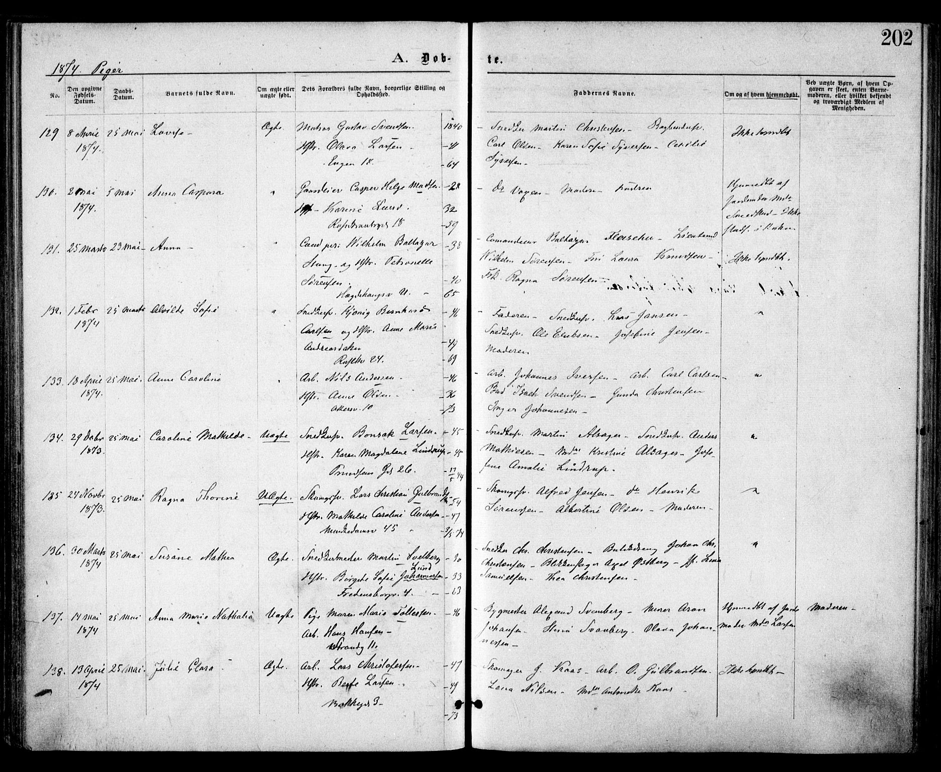 Trefoldighet prestekontor Kirkebøker, SAO/A-10882/F/Fa/L0003: Parish register (official) no. I 3, 1870-1876, p. 202