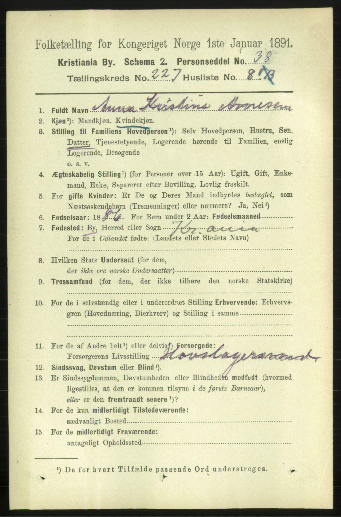RA, 1891 census for 0301 Kristiania, 1891, p. 138859