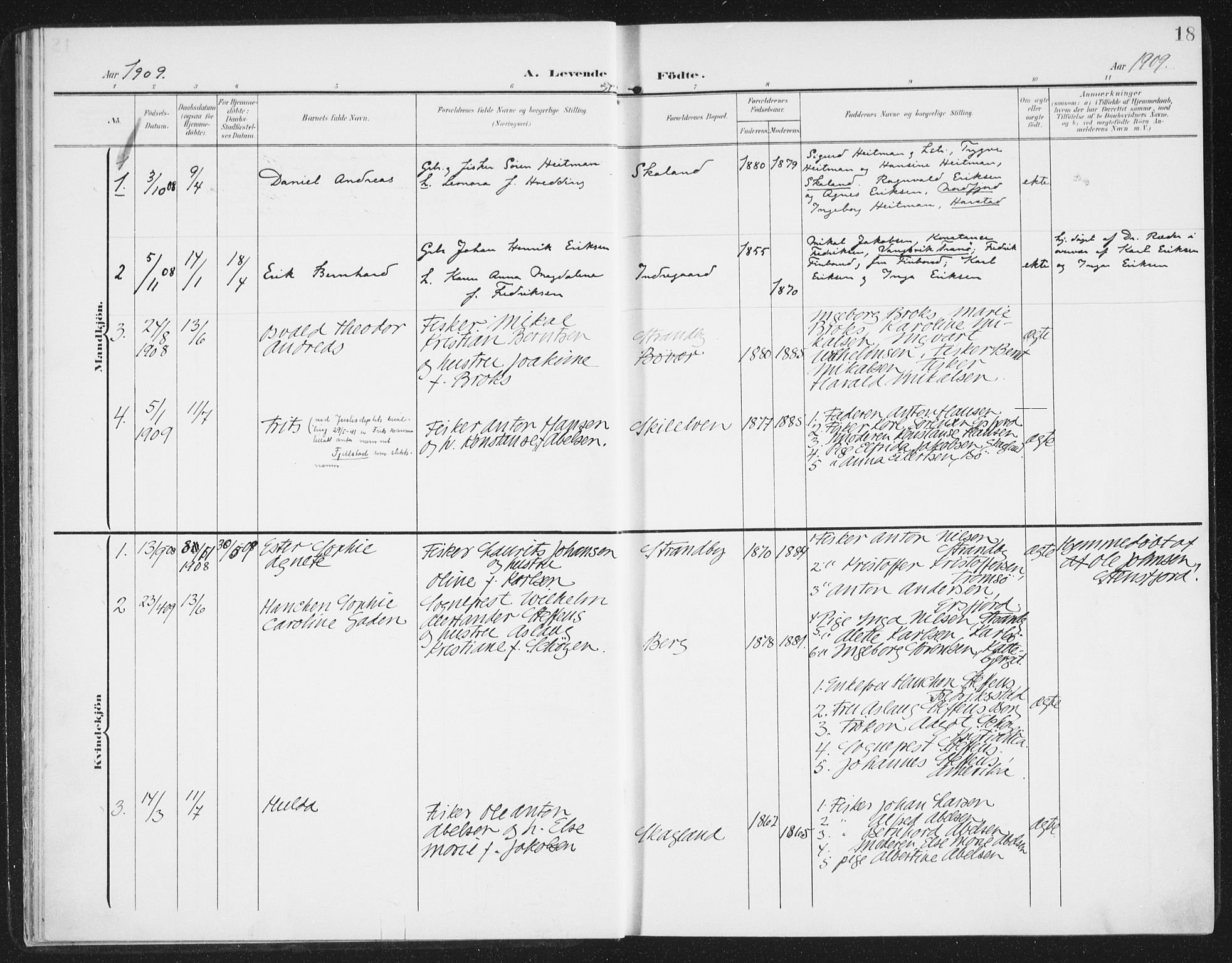 Berg sokneprestkontor, SATØ/S-1318/G/Ga/Gaa/L0007kirke: Parish register (official) no. 7, 1906-1915, p. 18