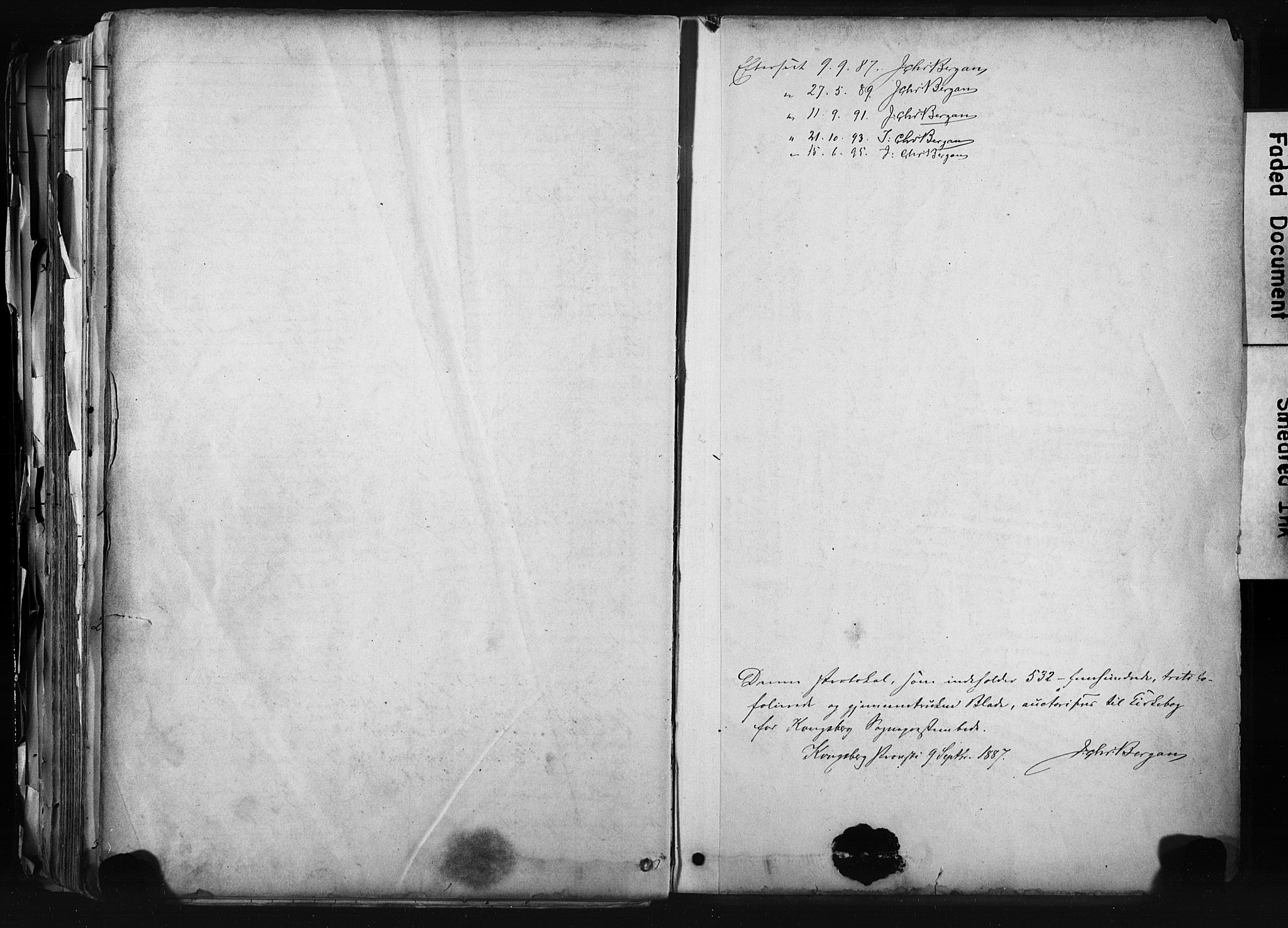 Kongsberg kirkebøker, SAKO/A-22/F/Fb/L0002: Parish register (official) no. II 2, 1886-1896