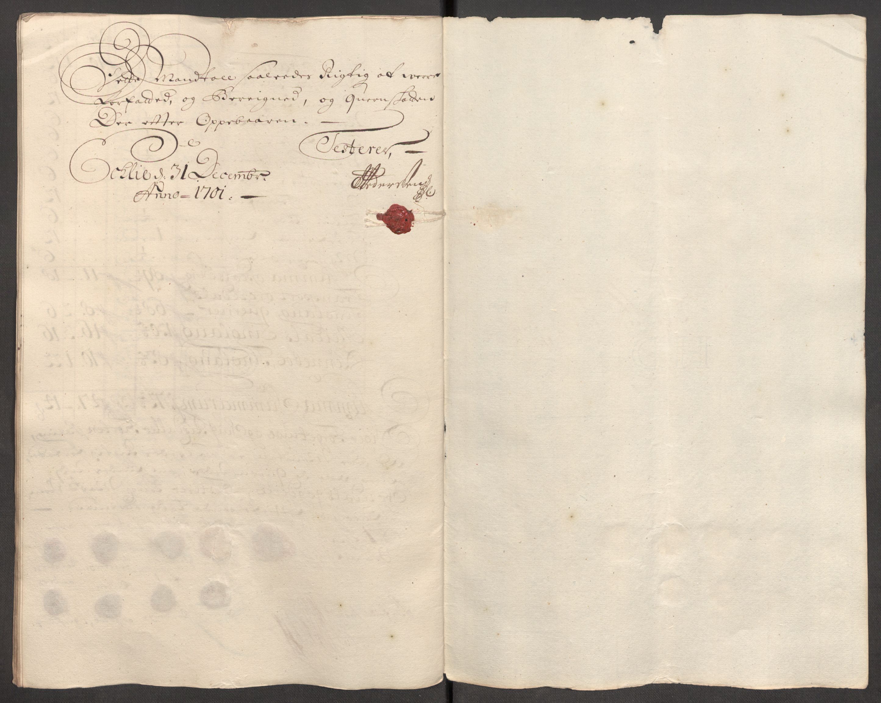 Rentekammeret inntil 1814, Reviderte regnskaper, Fogderegnskap, AV/RA-EA-4092/R60/L3951: Fogderegnskap Orkdal og Gauldal, 1701, p. 96