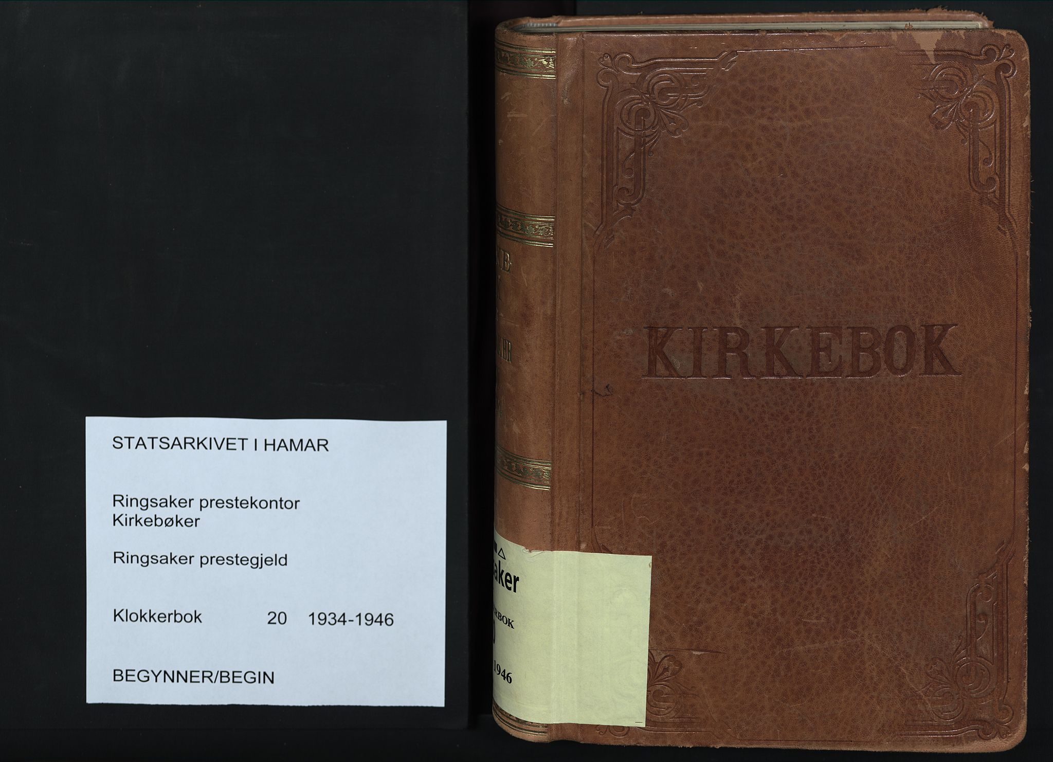 Ringsaker prestekontor, SAH/PREST-014/L/La/L0020: Parish register (copy) no. 20, 1934-1946