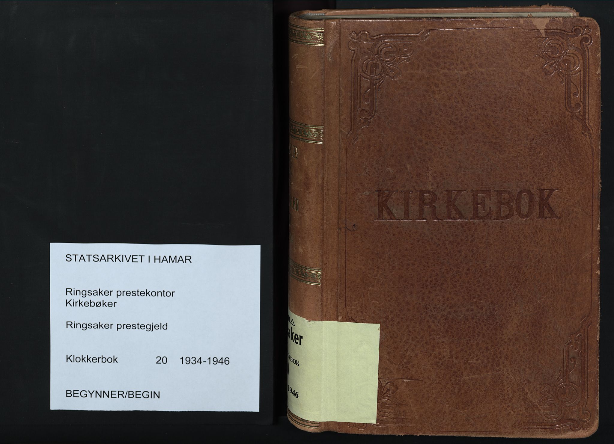 Ringsaker prestekontor, AV/SAH-PREST-014/L/La/L0020: Parish register (copy) no. 20, 1934-1946