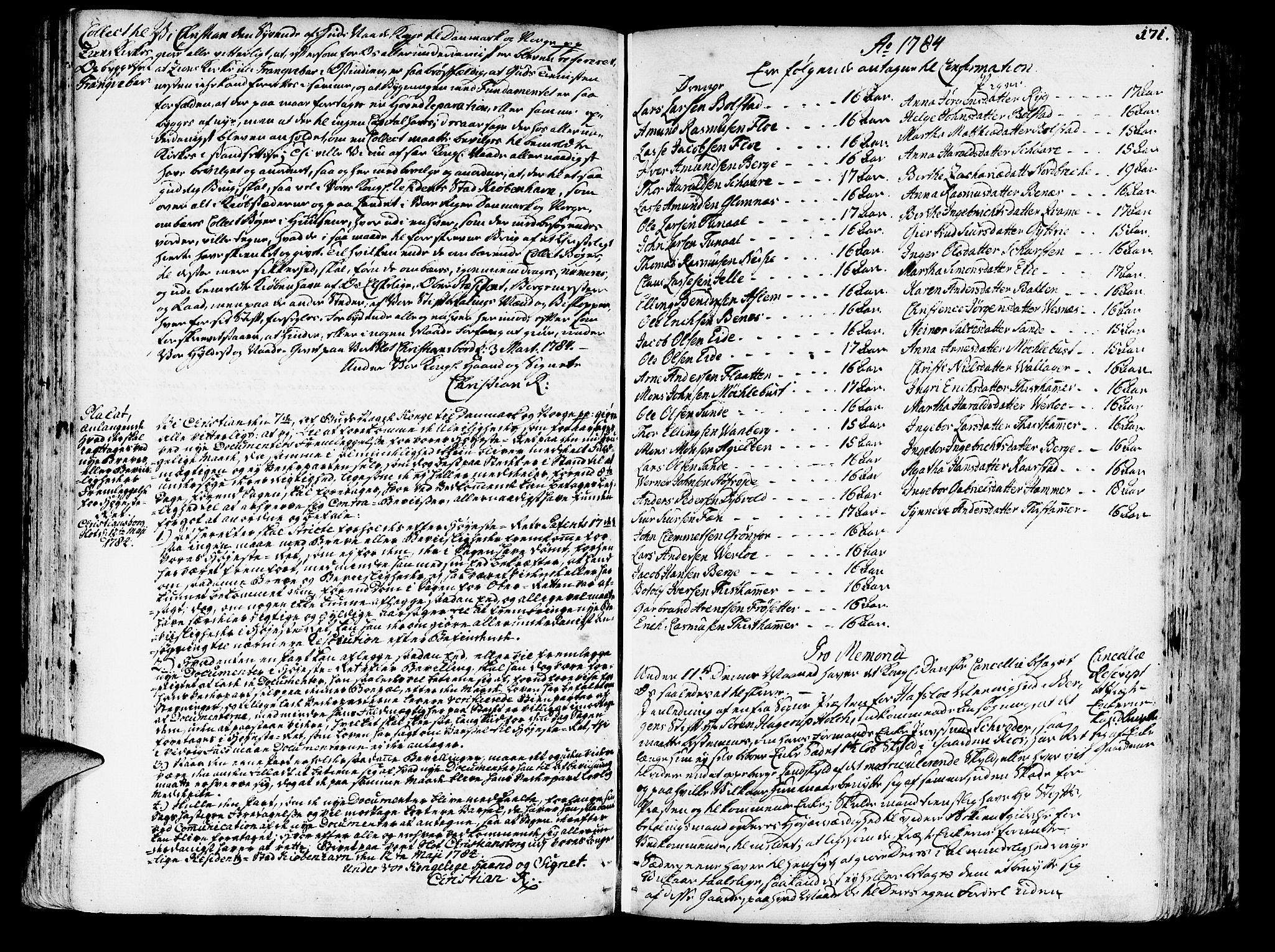 Innvik sokneprestembete, SAB/A-80501: Other parish register no. I.2.A, 1750-1835, p. 171