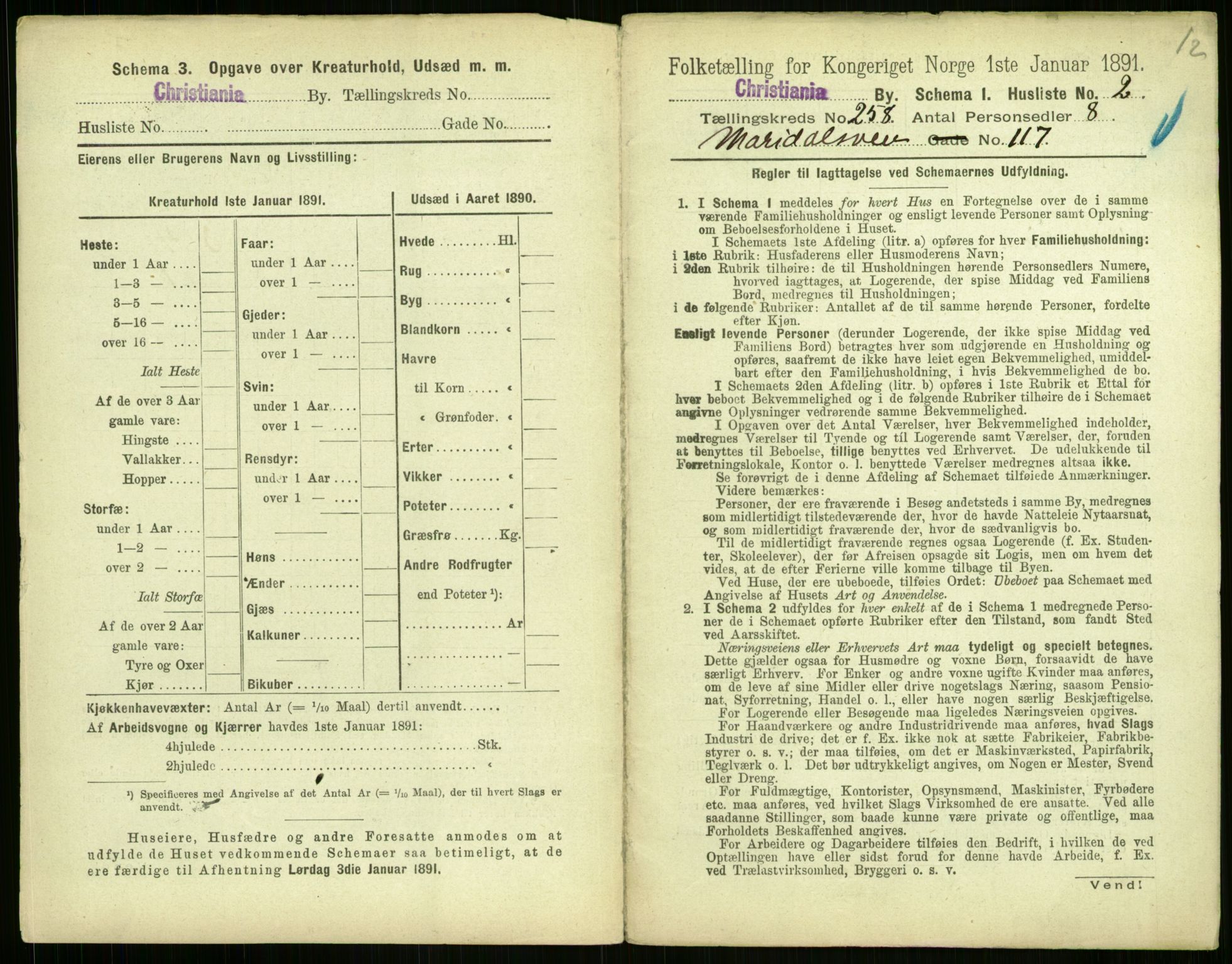 RA, 1891 census for 0301 Kristiania, 1891, p. 157078