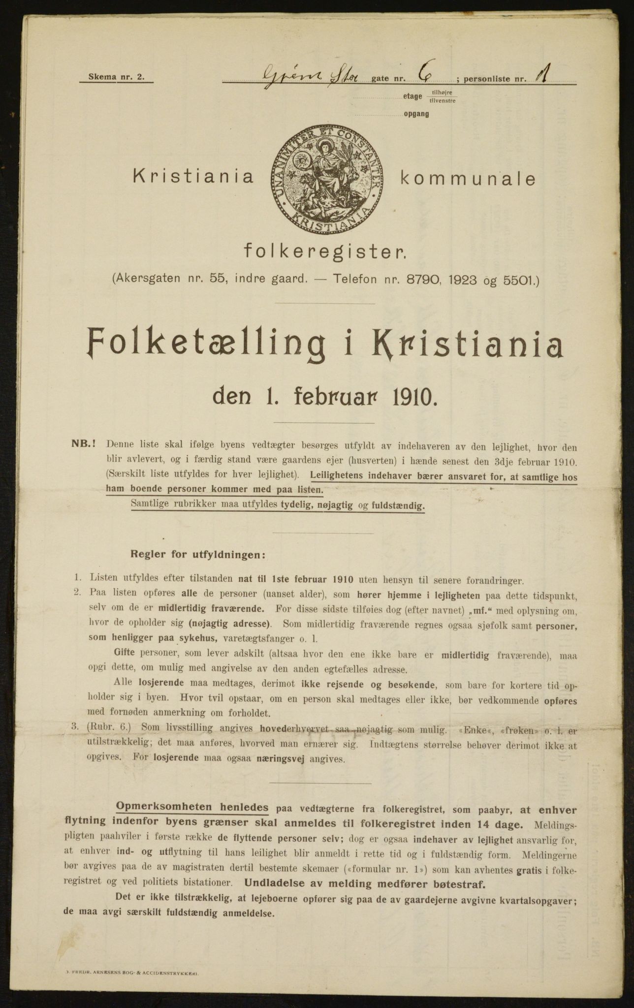 OBA, Municipal Census 1910 for Kristiania, 1910, p. 28452