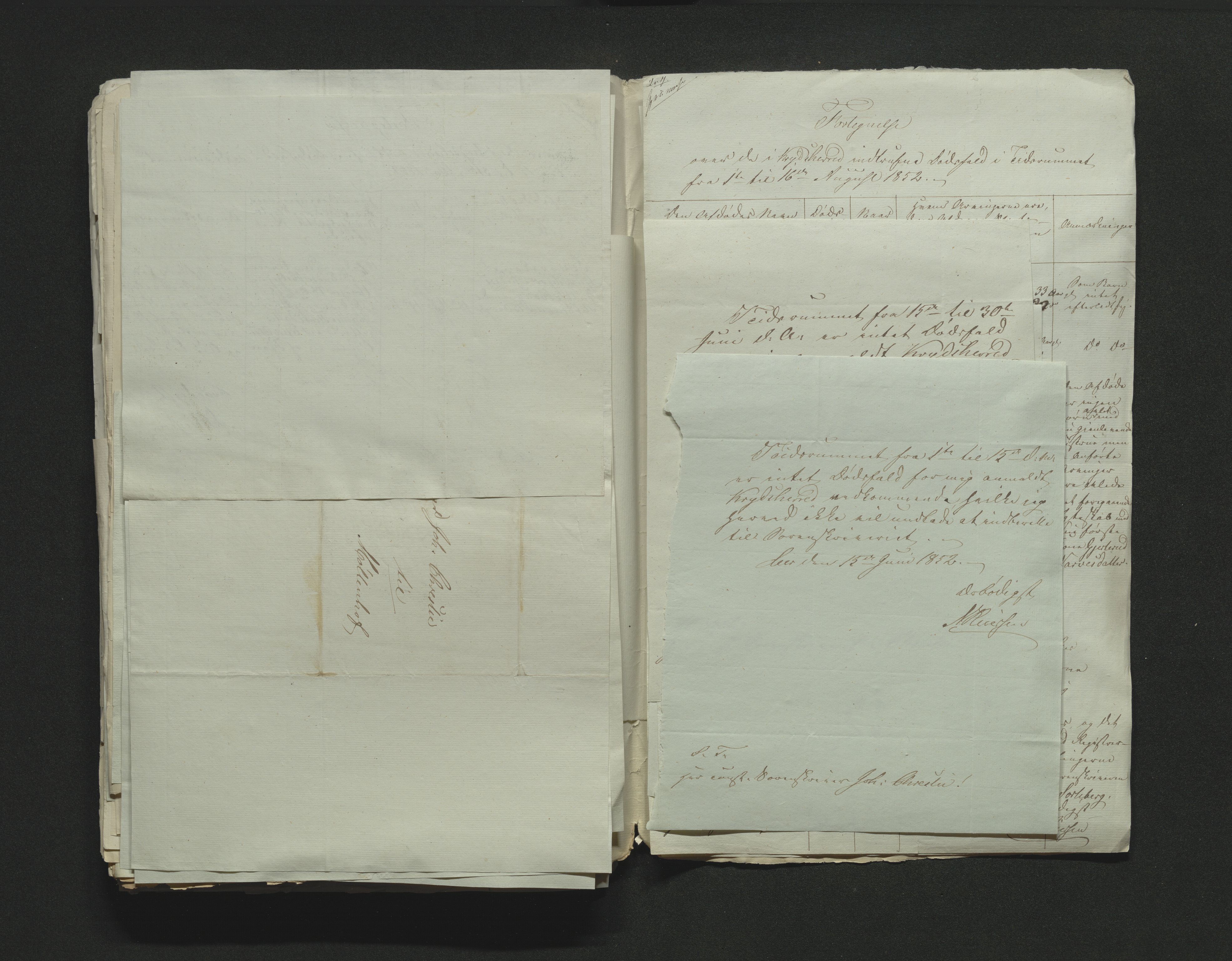 Eiker, Modum og Sigdal sorenskriveri, AV/SAKO-A-123/H/Ha/Hab/L0008: Dødsfallsmeldinger, 1850-1853