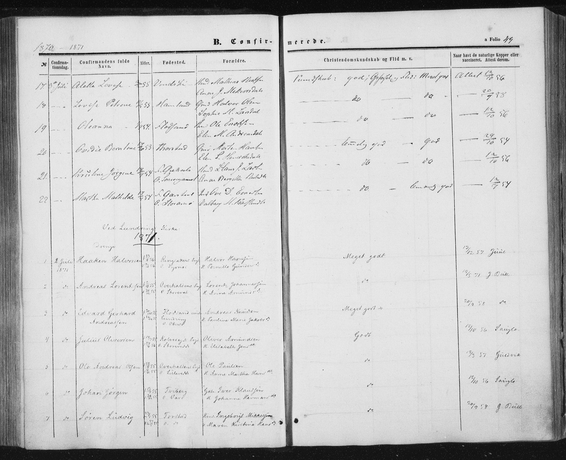 Ministerialprotokoller, klokkerbøker og fødselsregistre - Nord-Trøndelag, AV/SAT-A-1458/784/L0670: Parish register (official) no. 784A05, 1860-1876, p. 49