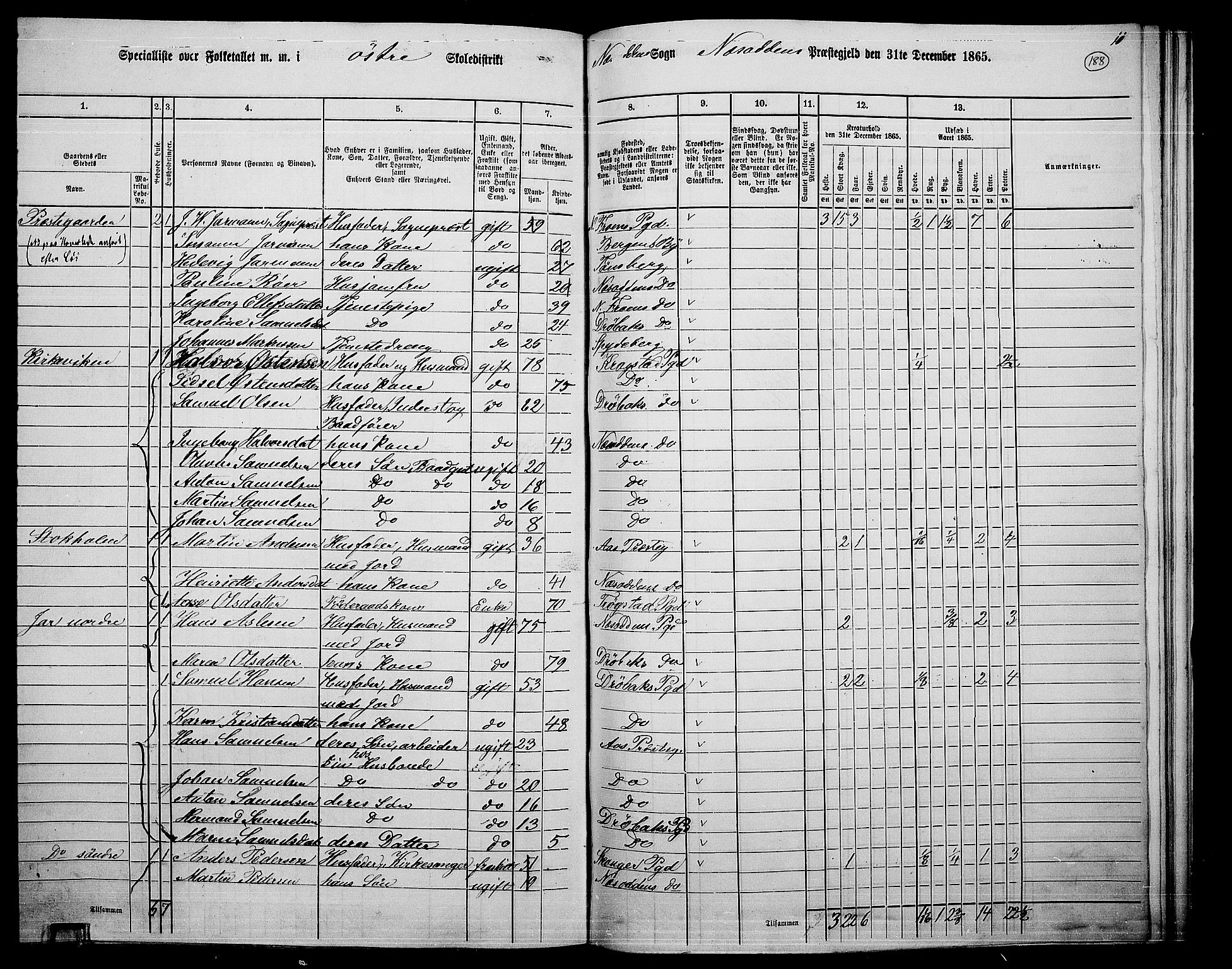 RA, 1865 census for Nesodden, 1865, p. 30