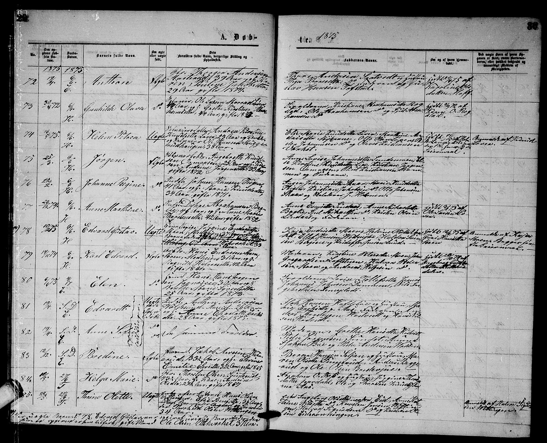 Sandsvær kirkebøker, AV/SAKO-A-244/G/Gb/L0001: Parish register (copy) no. II 1, 1874-1885, p. 29-30