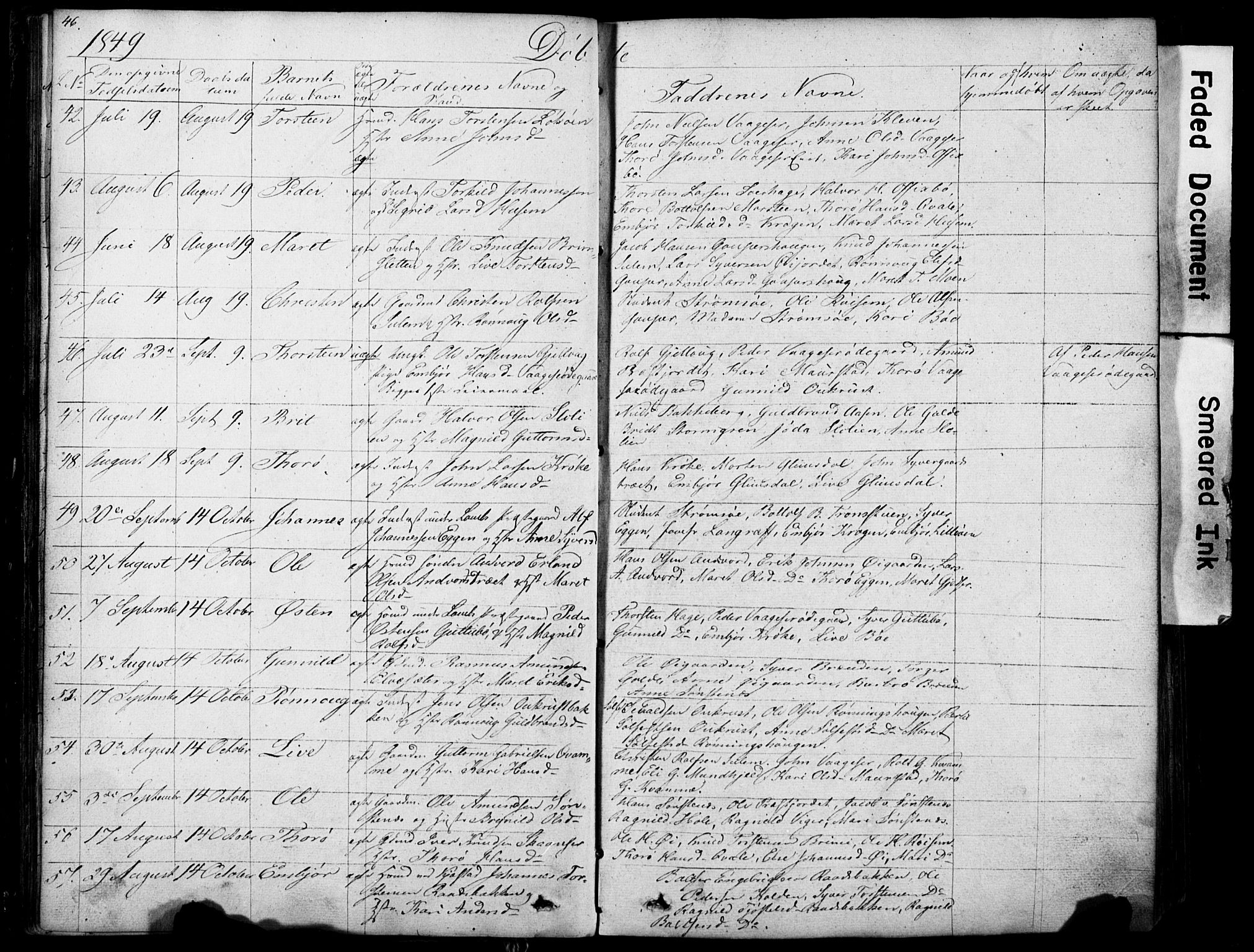 Lom prestekontor, SAH/PREST-070/L/L0012: Parish register (copy) no. 12, 1845-1873, p. 46-47
