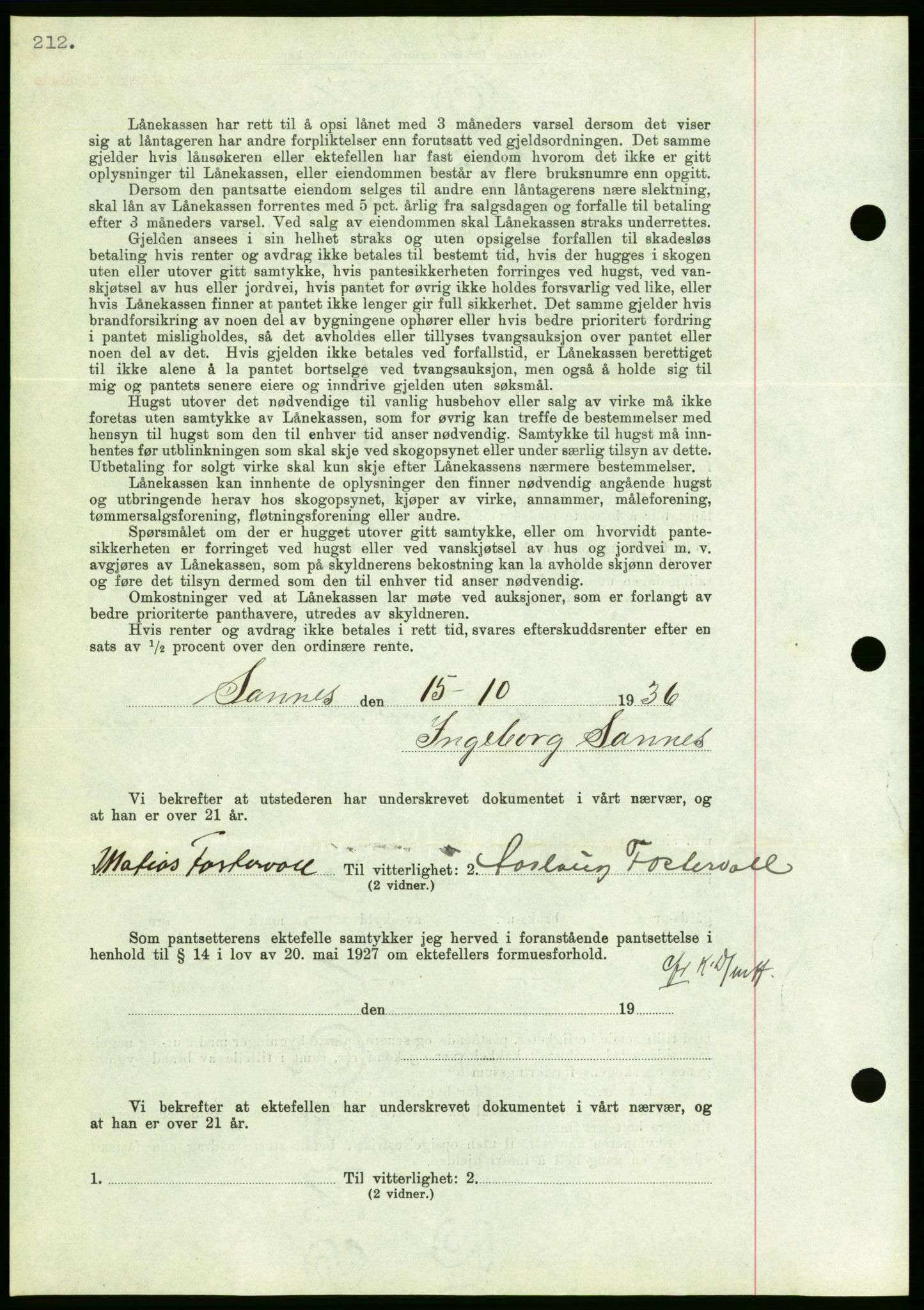 Nordmøre sorenskriveri, AV/SAT-A-4132/1/2/2Ca/L0090: Mortgage book no. B80, 1936-1937, Diary no: : 2320/1936