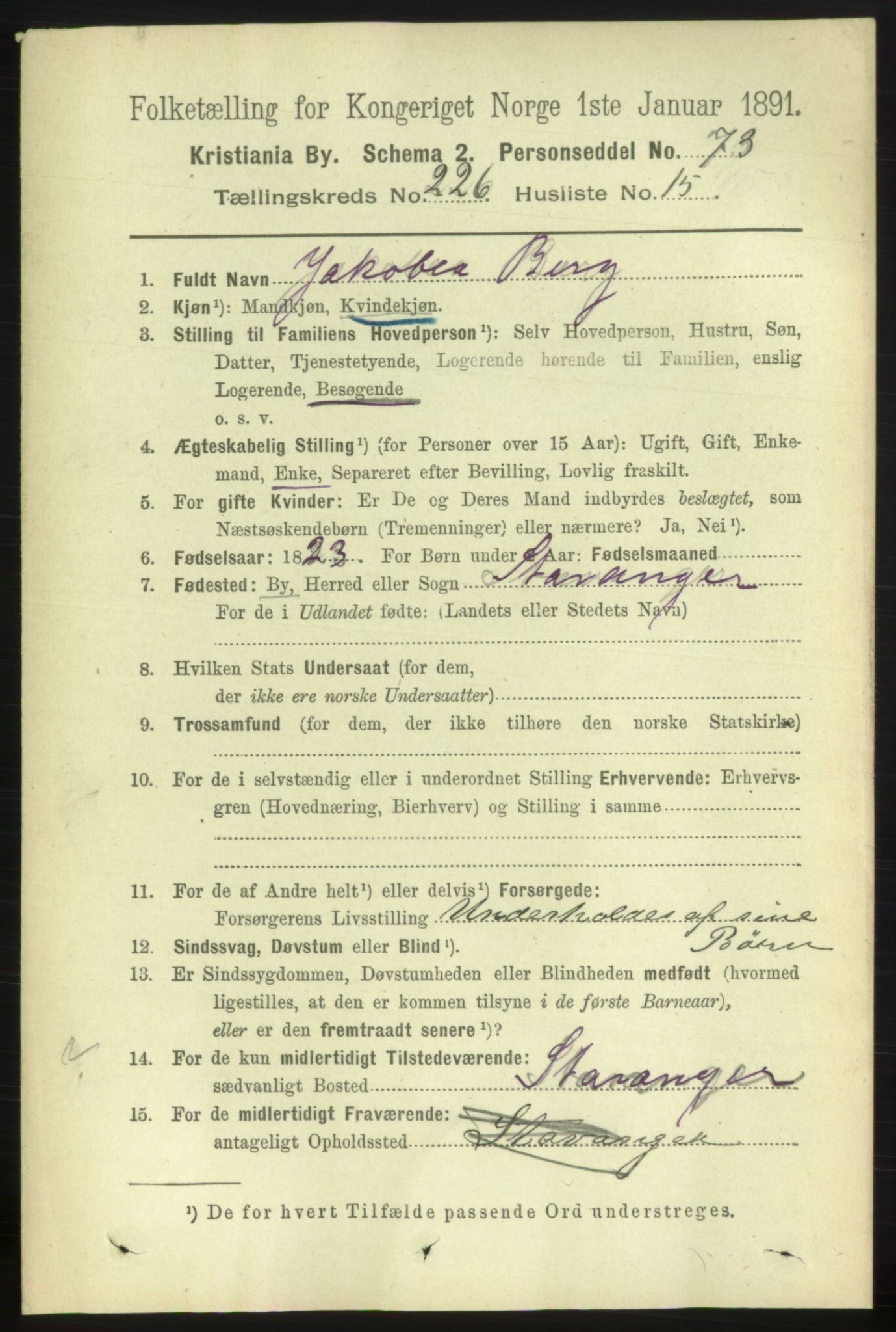 RA, 1891 census for 0301 Kristiania, 1891, p. 137877