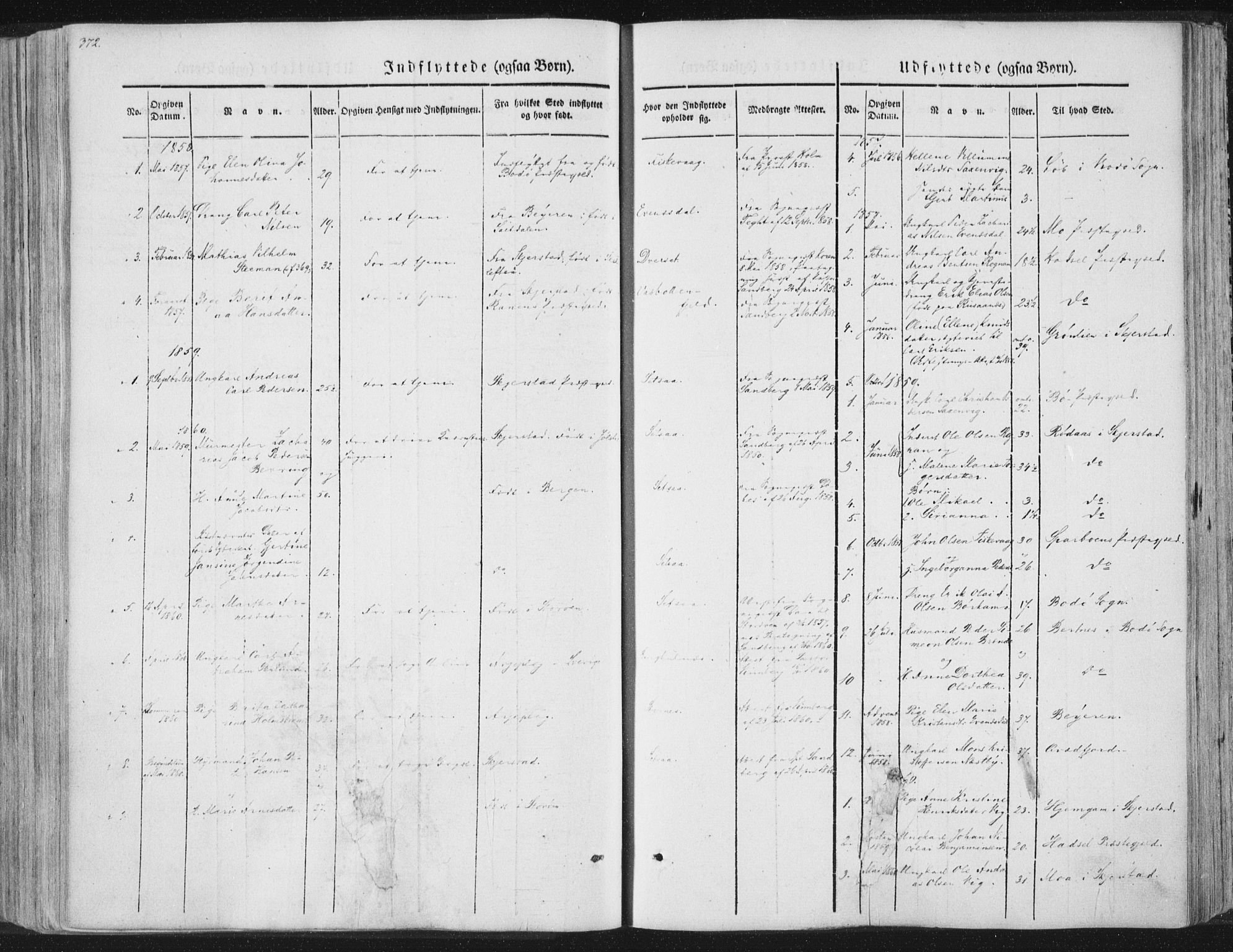 Ministerialprotokoller, klokkerbøker og fødselsregistre - Nordland, SAT/A-1459/847/L0667: Parish register (official) no. 847A07, 1842-1871, p. 372