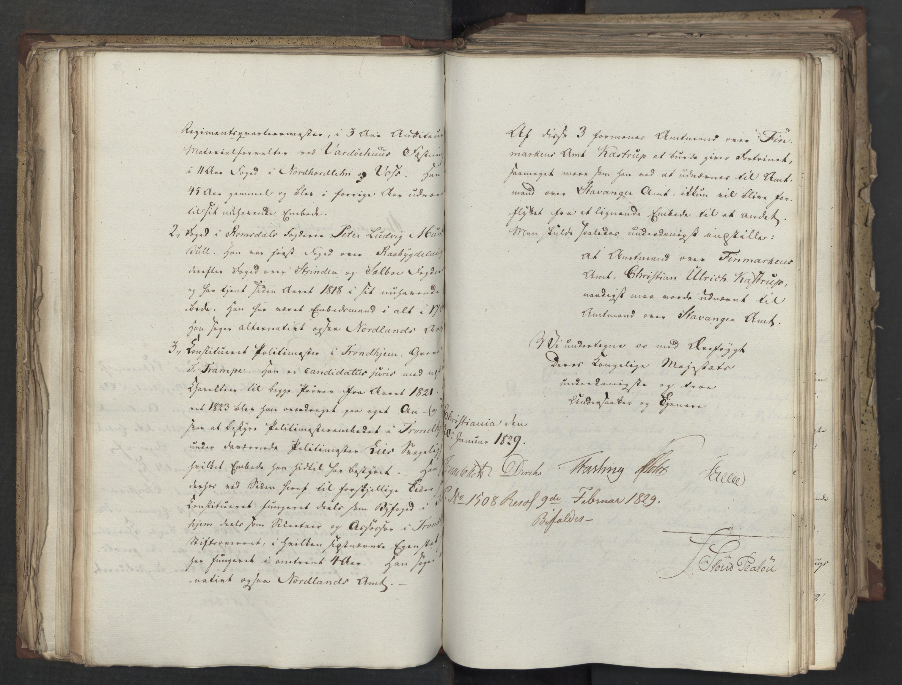 Statsrådsavdelingen i Stockholm, AV/RA-S-1003/D/Da/L0058: Regjeringsinnstillinger nr. 808-1073, 1829, p. 150