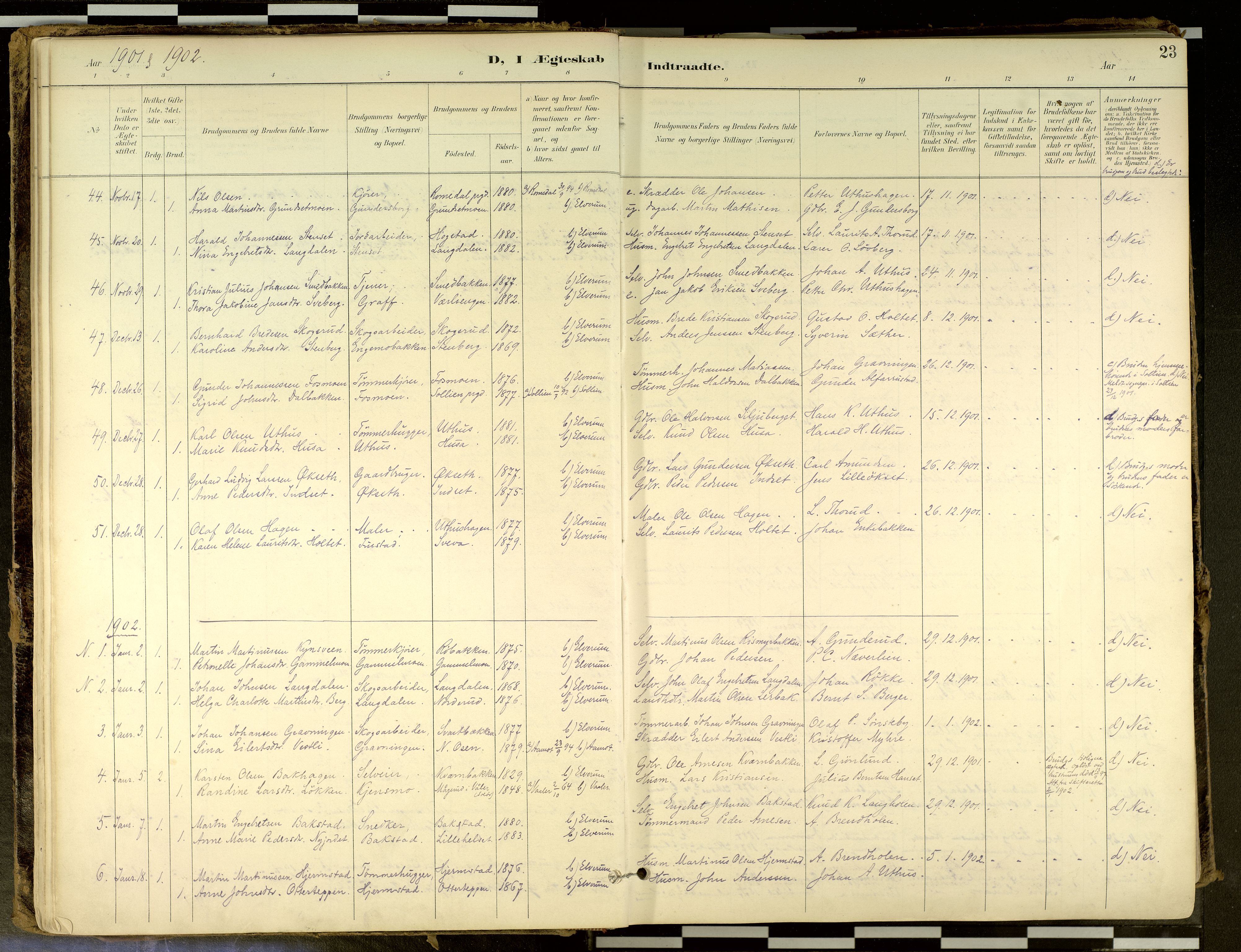 Elverum prestekontor, SAH/PREST-044/H/Ha/Haa/L0018: Parish register (official) no. 18, 1894-1914, p. 23