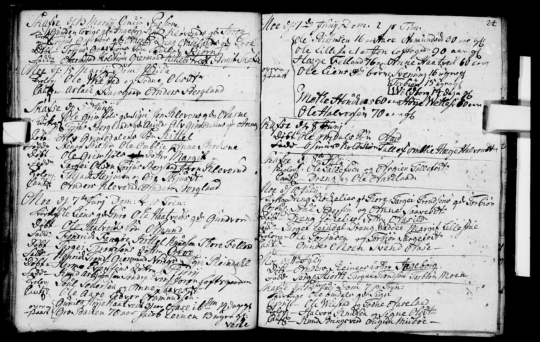Mo kirkebøker, SAKO/A-286/F/Fa/L0001: Parish register (official) no. I 1, 1724-1748, p. 24