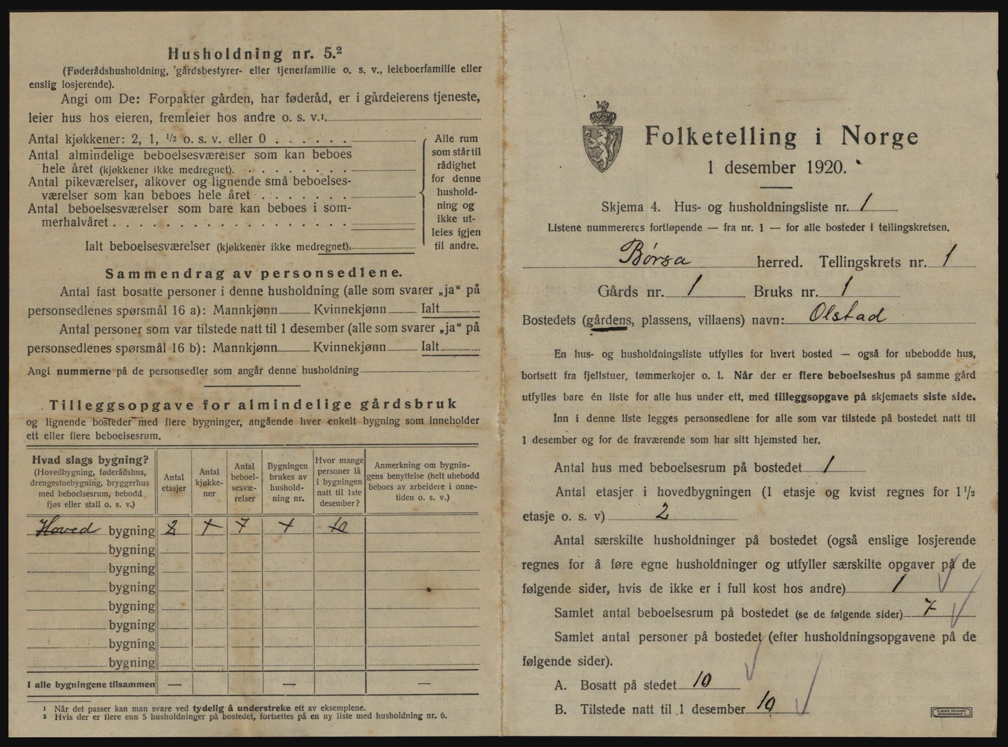 SAT, 1920 census for Børsa, 1920, p. 27