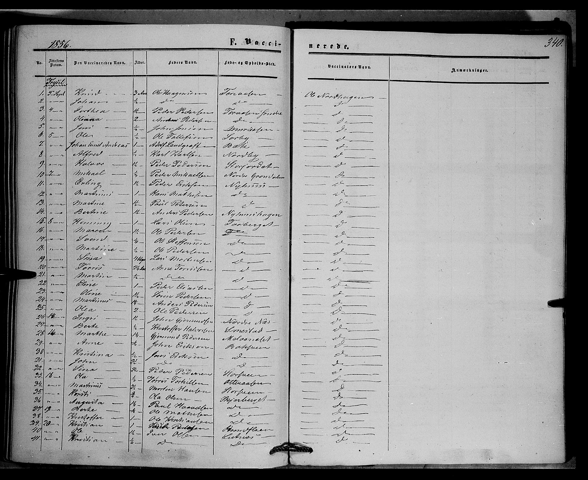 Trysil prestekontor, AV/SAH-PREST-046/H/Ha/Haa/L0005: Parish register (official) no. 5, 1851-1865, p. 340