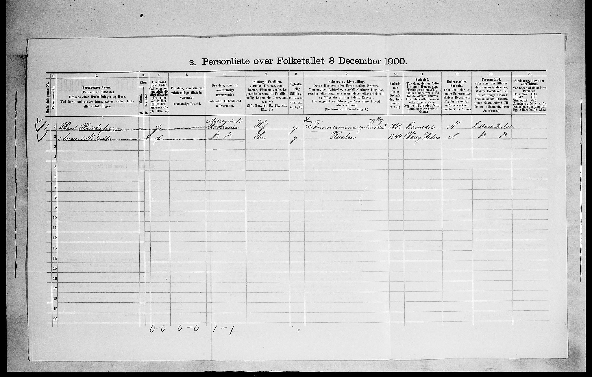 SAH, 1900 census for Løten, 1900, p. 589
