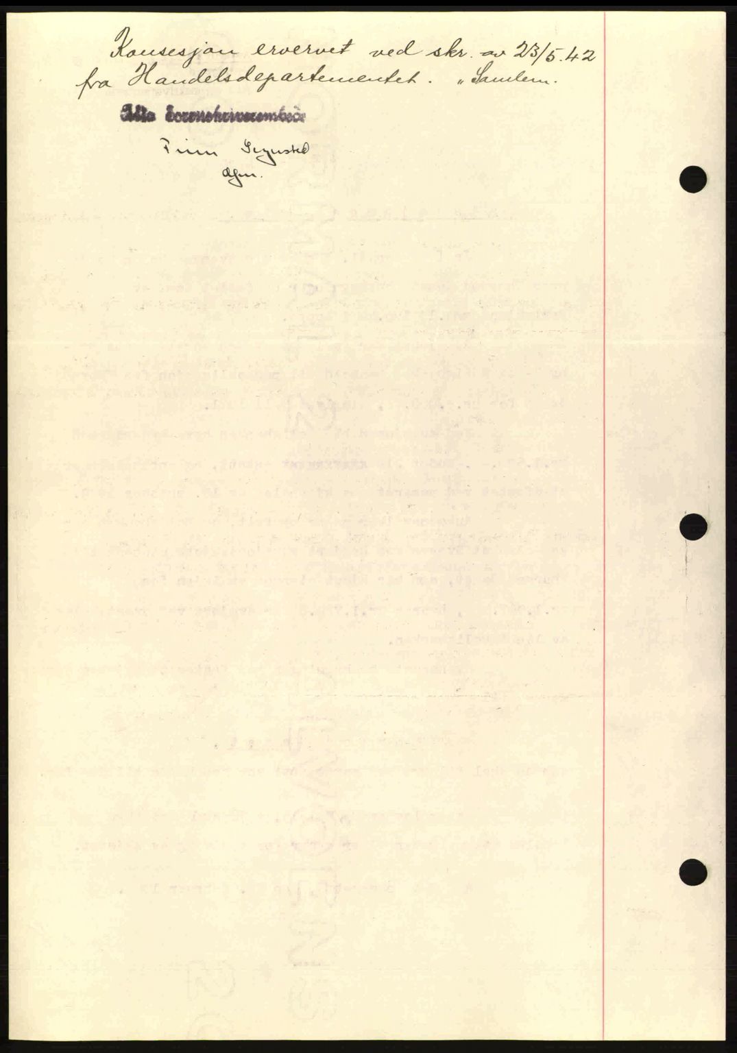Alta fogderi/sorenskriveri, SATØ/SATØ-5/1/K/Kd/L0033pantebok: Mortgage book no. 33, 1940-1943, Diary no: : 375/1942