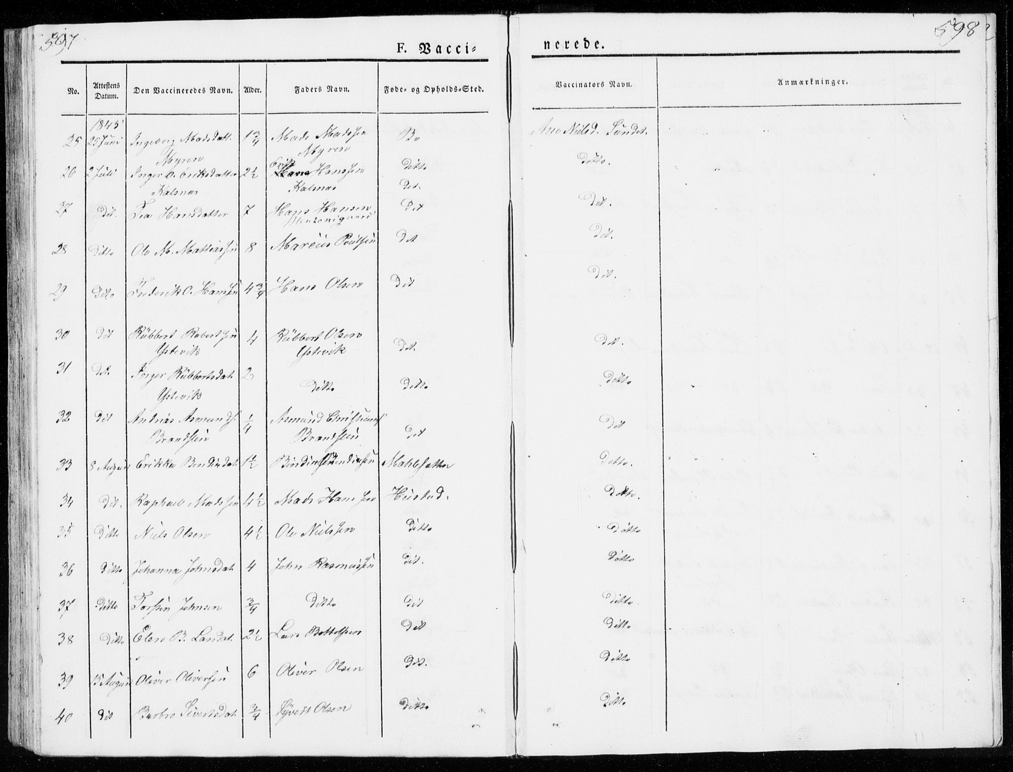 Ministerialprotokoller, klokkerbøker og fødselsregistre - Møre og Romsdal, AV/SAT-A-1454/566/L0766: Parish register (official) no. 566A05, 1842-1851, p. 597-598