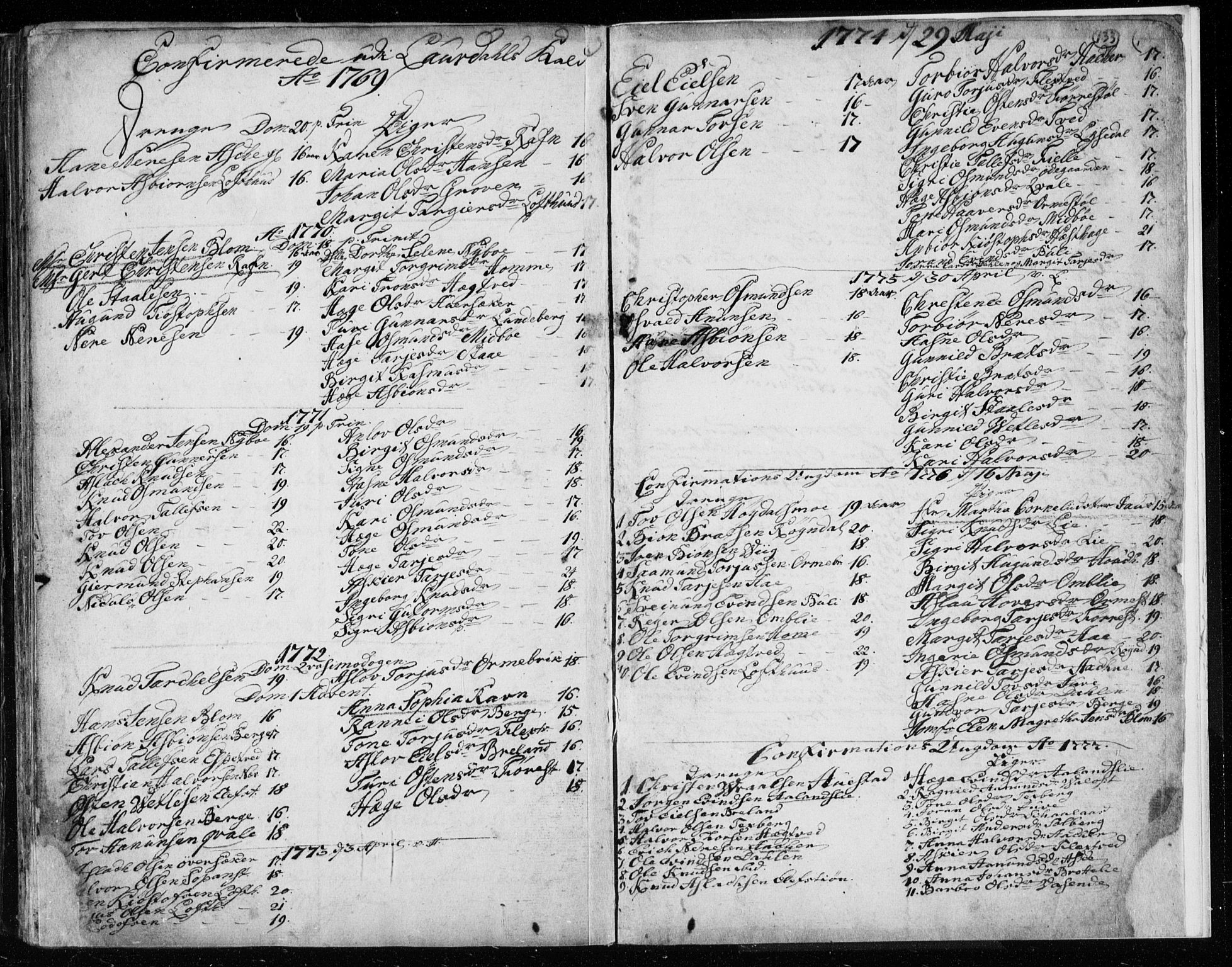 Lårdal kirkebøker, SAKO/A-284/F/Fa/L0003: Parish register (official) no. I 3, 1754-1790, p. 133