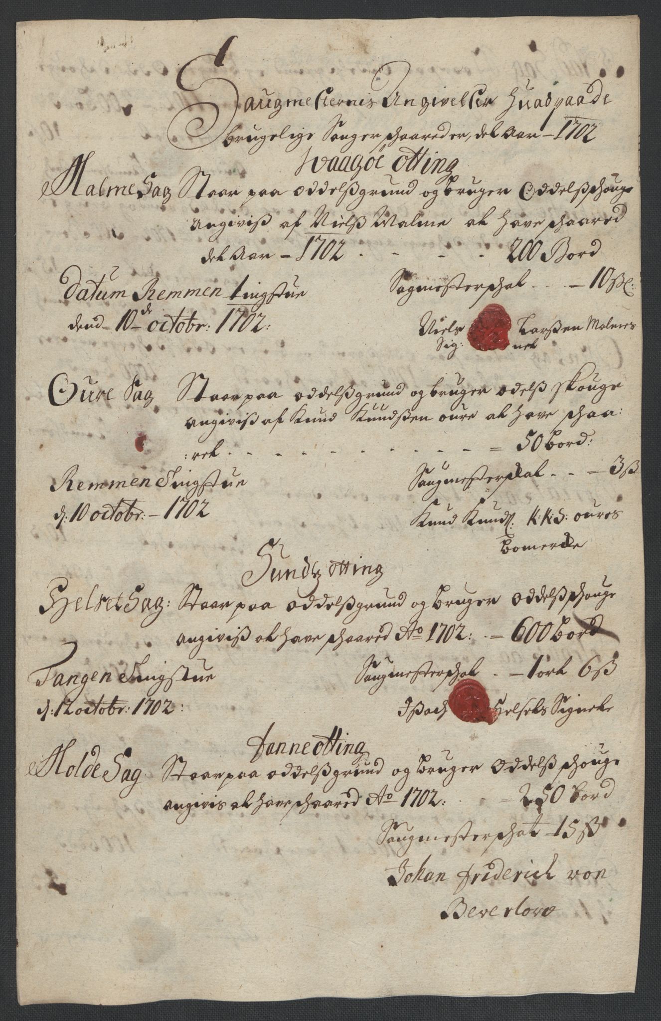 Rentekammeret inntil 1814, Reviderte regnskaper, Fogderegnskap, RA/EA-4092/R55/L3655: Fogderegnskap Romsdal, 1701-1702, p. 249