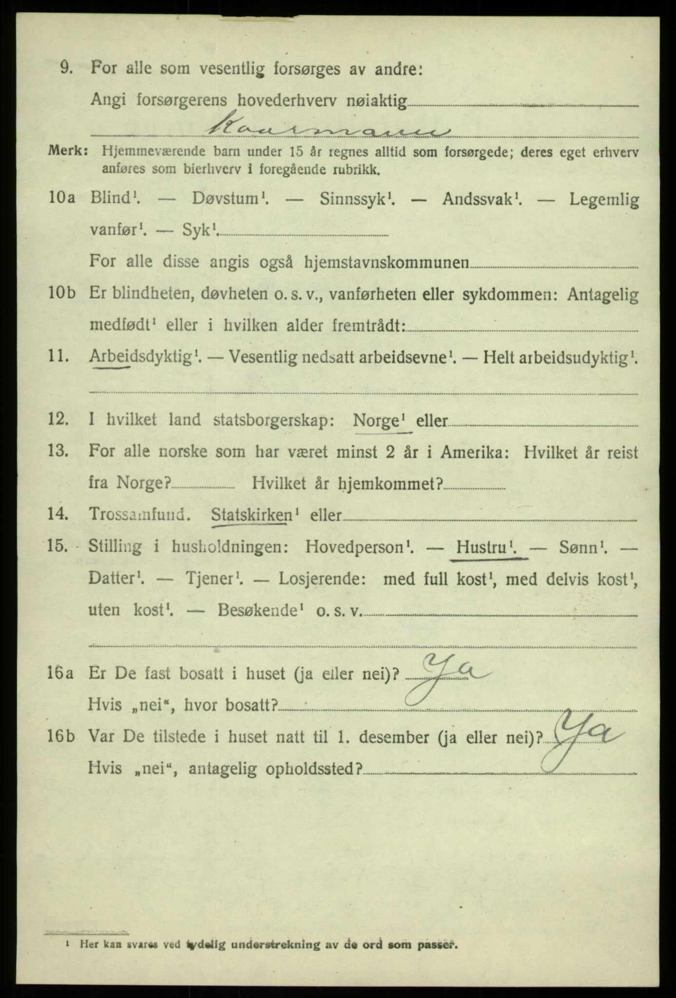 SAB, 1920 census for Alversund, 1920, p. 8239