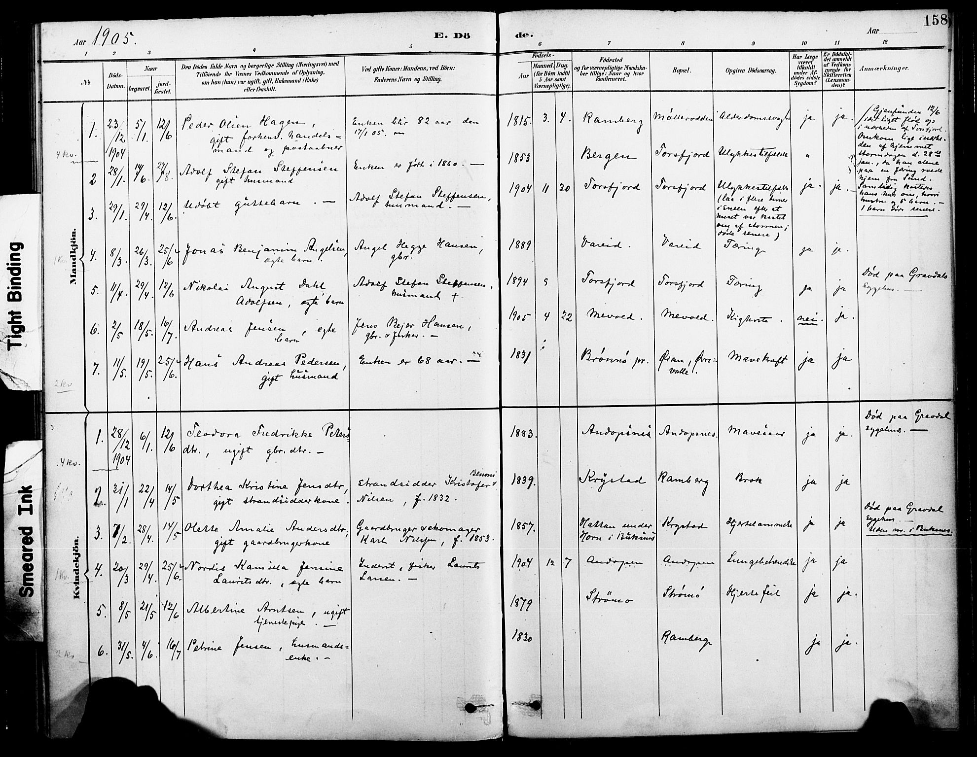 Ministerialprotokoller, klokkerbøker og fødselsregistre - Nordland, SAT/A-1459/885/L1205: Parish register (official) no. 885A06, 1892-1905, p. 158