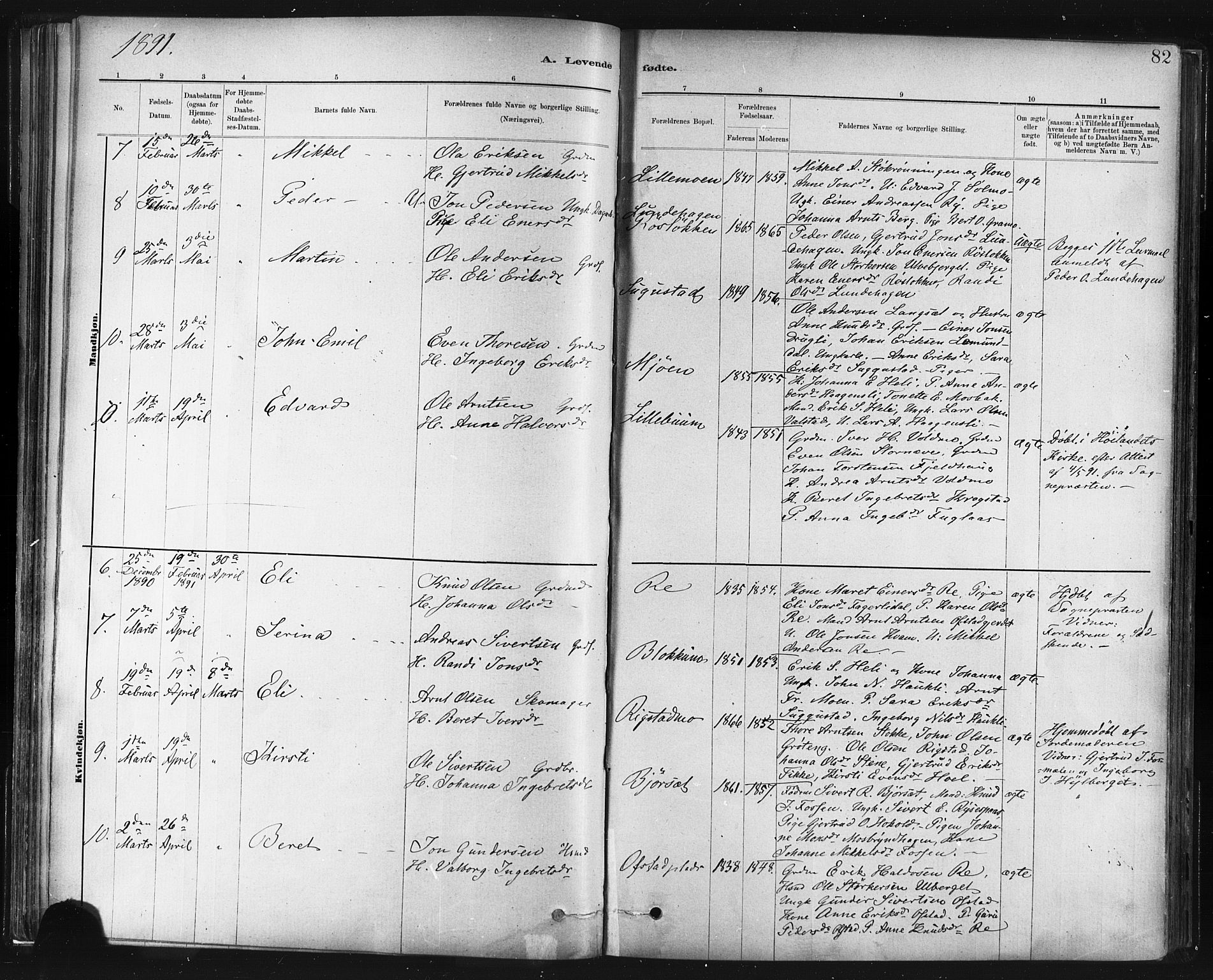 Ministerialprotokoller, klokkerbøker og fødselsregistre - Sør-Trøndelag, AV/SAT-A-1456/672/L0857: Parish register (official) no. 672A09, 1882-1893, p. 82