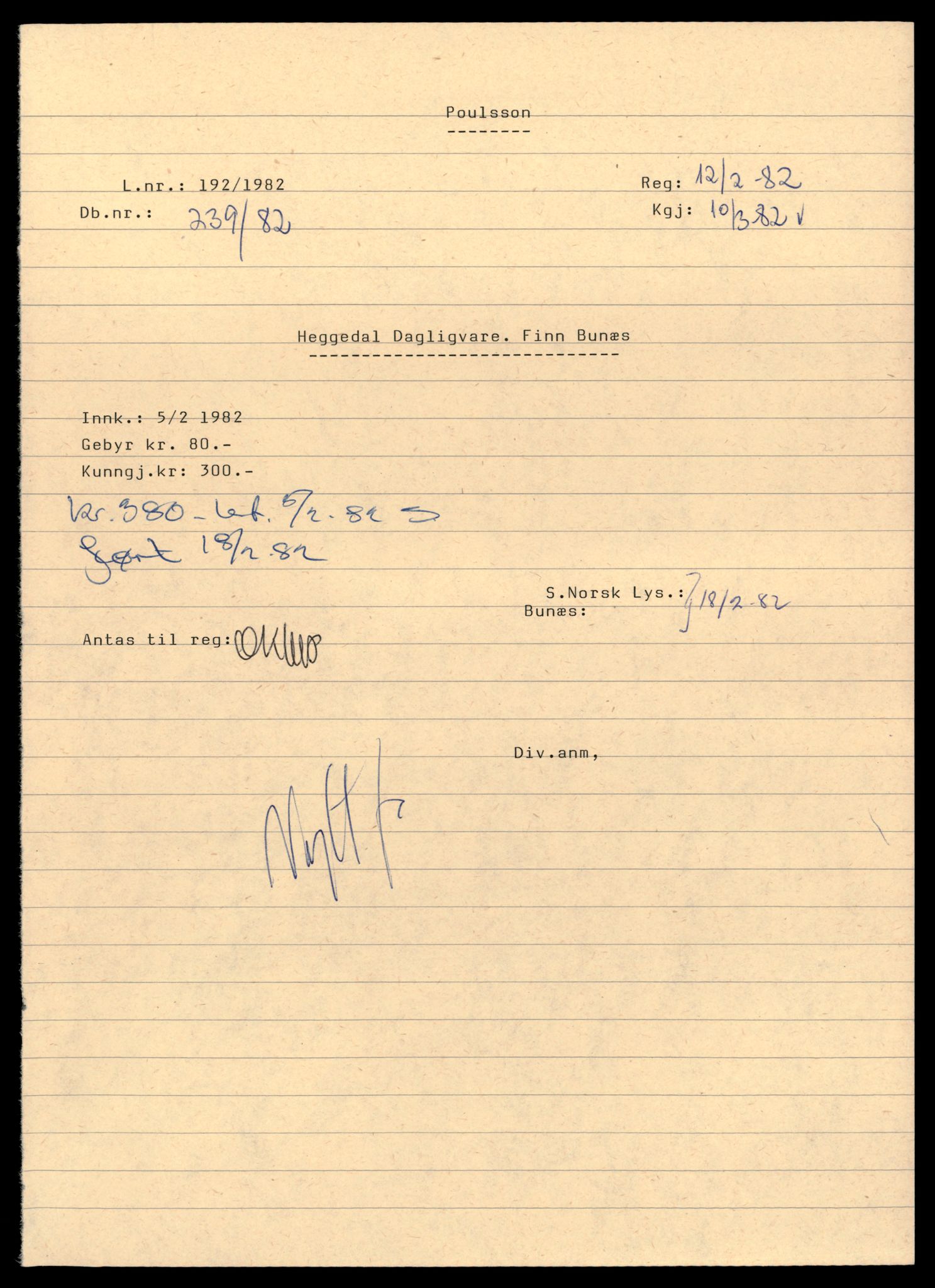 Asker og Bærum tingrett, AV/SAT-A-10379/K/Kb/Kba/L0006: Enkeltmannsforetak slettet mellom 1981 og 1983, 1944-1983, p. 1