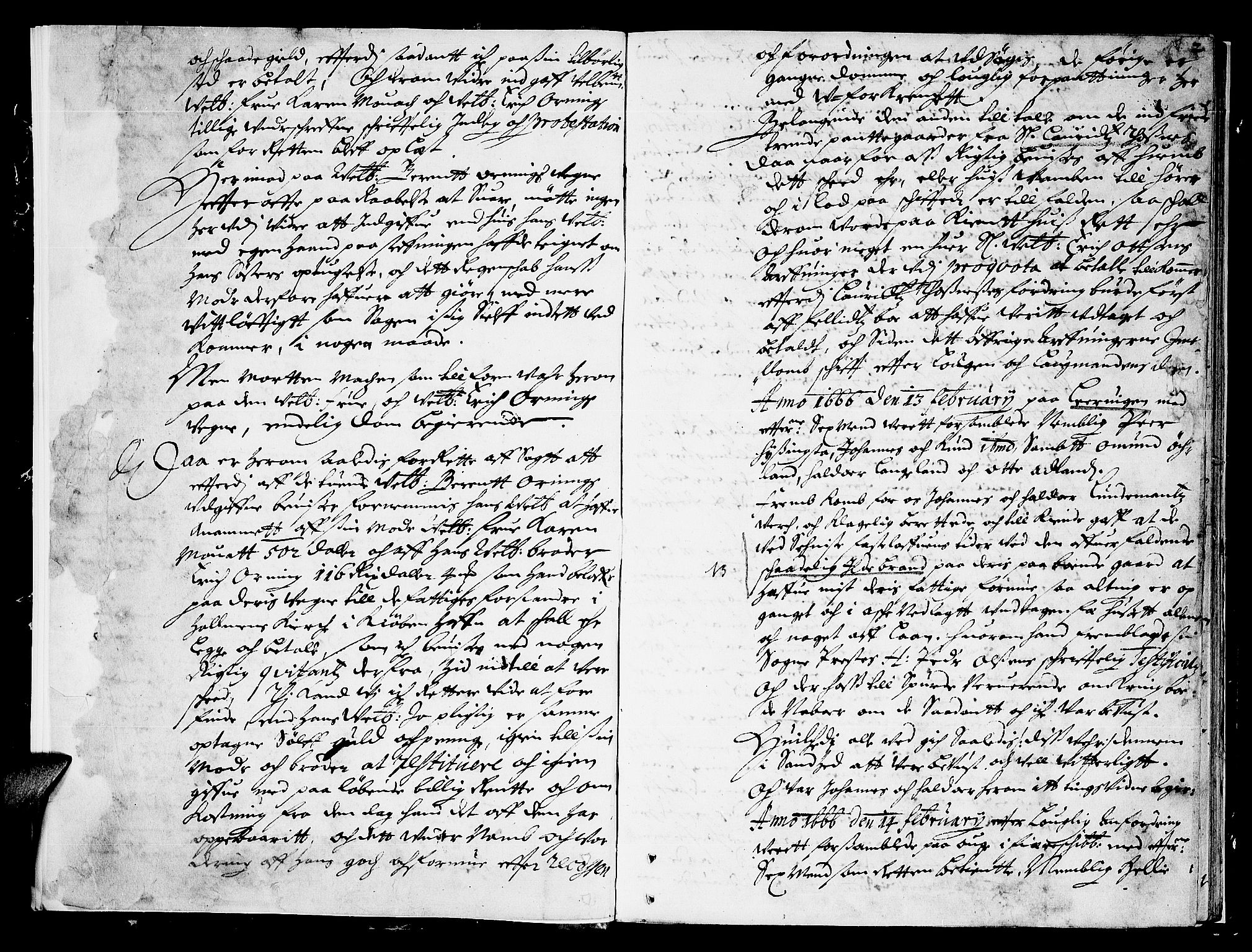 Sunnhordland sorenskrivar, AV/SAB-A-2401/1/F/Faa/L0013: Tingbøker, 1666, p. 1b-2a