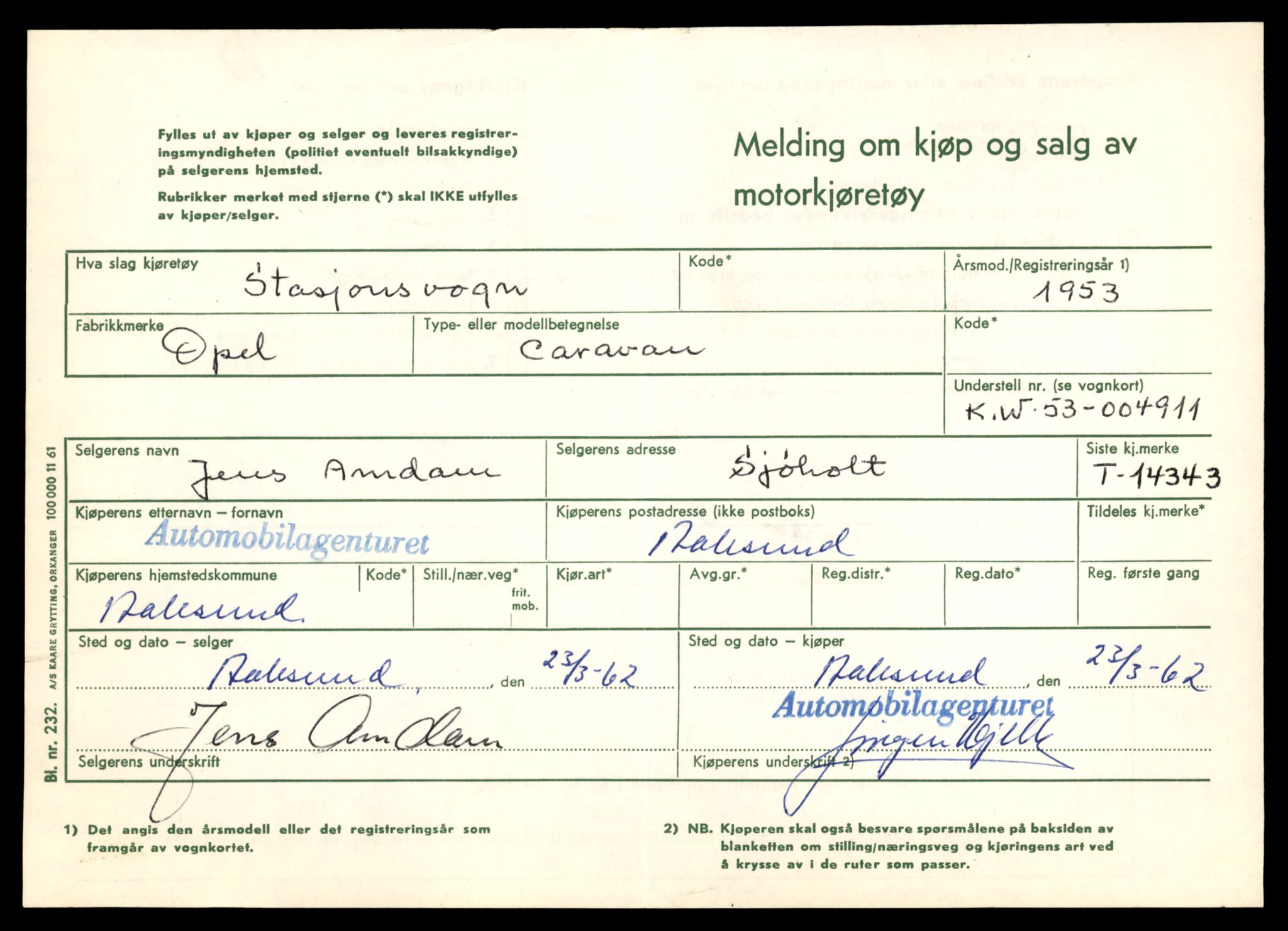 Møre og Romsdal vegkontor - Ålesund trafikkstasjon, AV/SAT-A-4099/F/Fe/L0045: Registreringskort for kjøretøy T 14320 - T 14444, 1927-1998, p. 585
