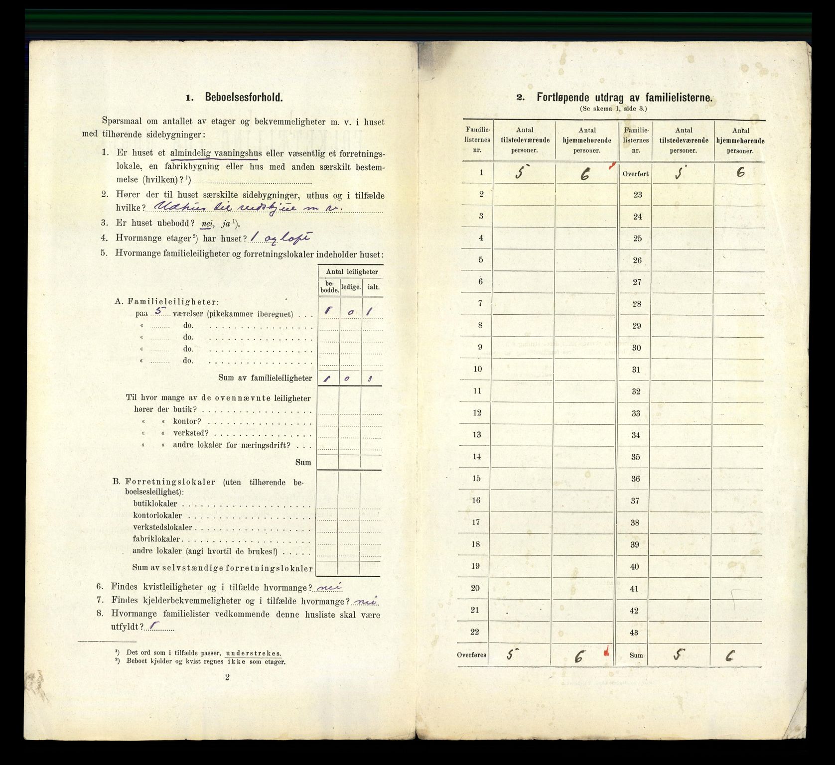 RA, 1910 census for Lillesand, 1910, p. 855