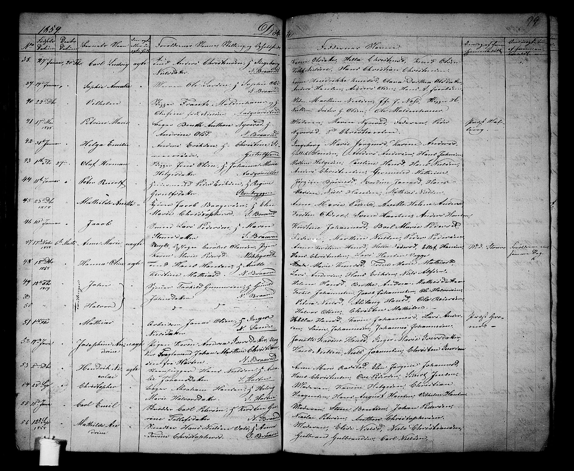 Borre kirkebøker, SAKO/A-338/G/Ga/L0002: Parish register (copy) no. I 2, 1852-1871, p. 99