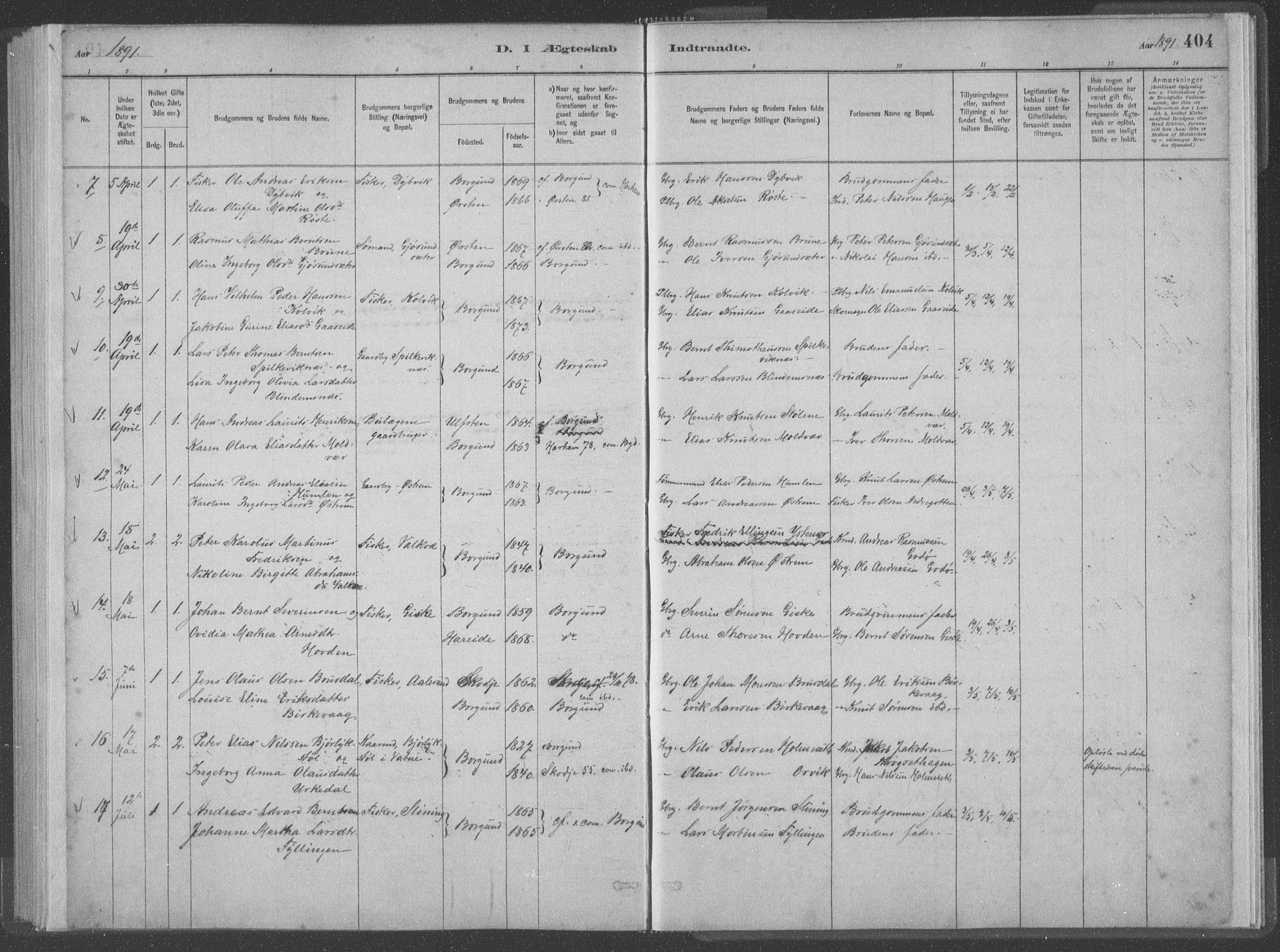 Ministerialprotokoller, klokkerbøker og fødselsregistre - Møre og Romsdal, SAT/A-1454/528/L0402: Parish register (official) no. 528A12II, 1880-1903, p. 404