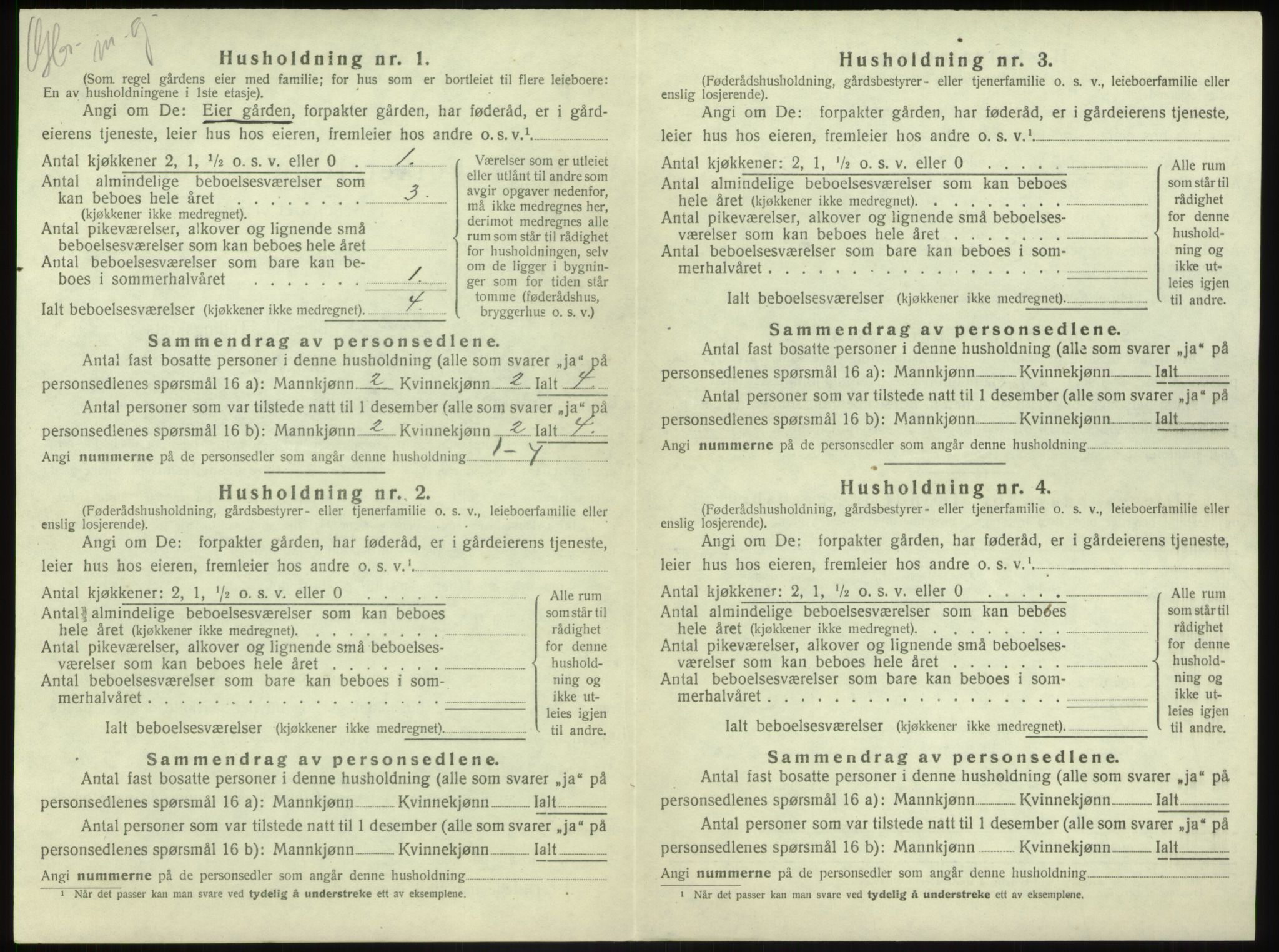 SAB, 1920 census for Førde, 1920, p. 449