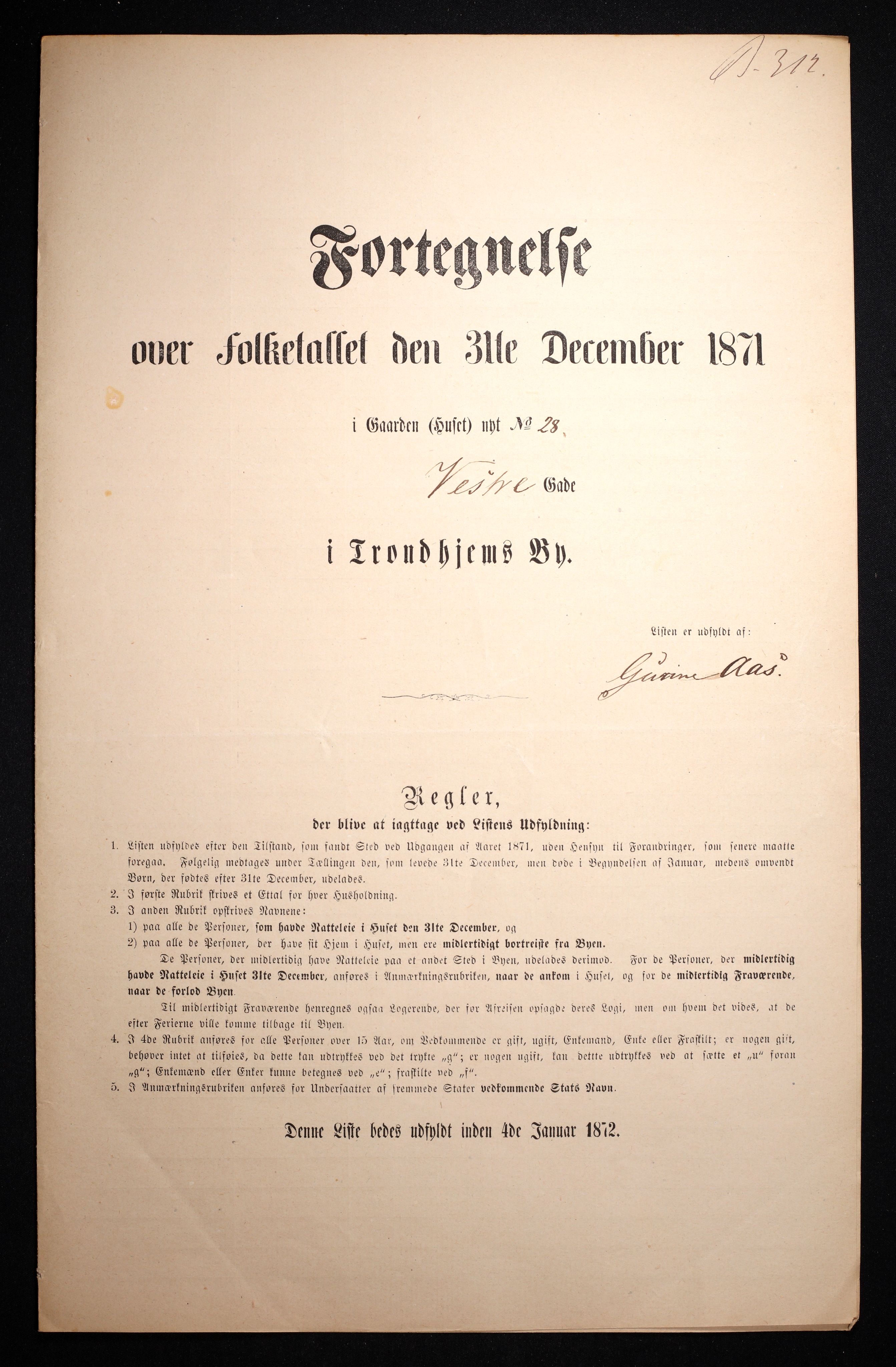 RA, 1871 census for 1601 Trondheim, 1870-1871, p. 2700