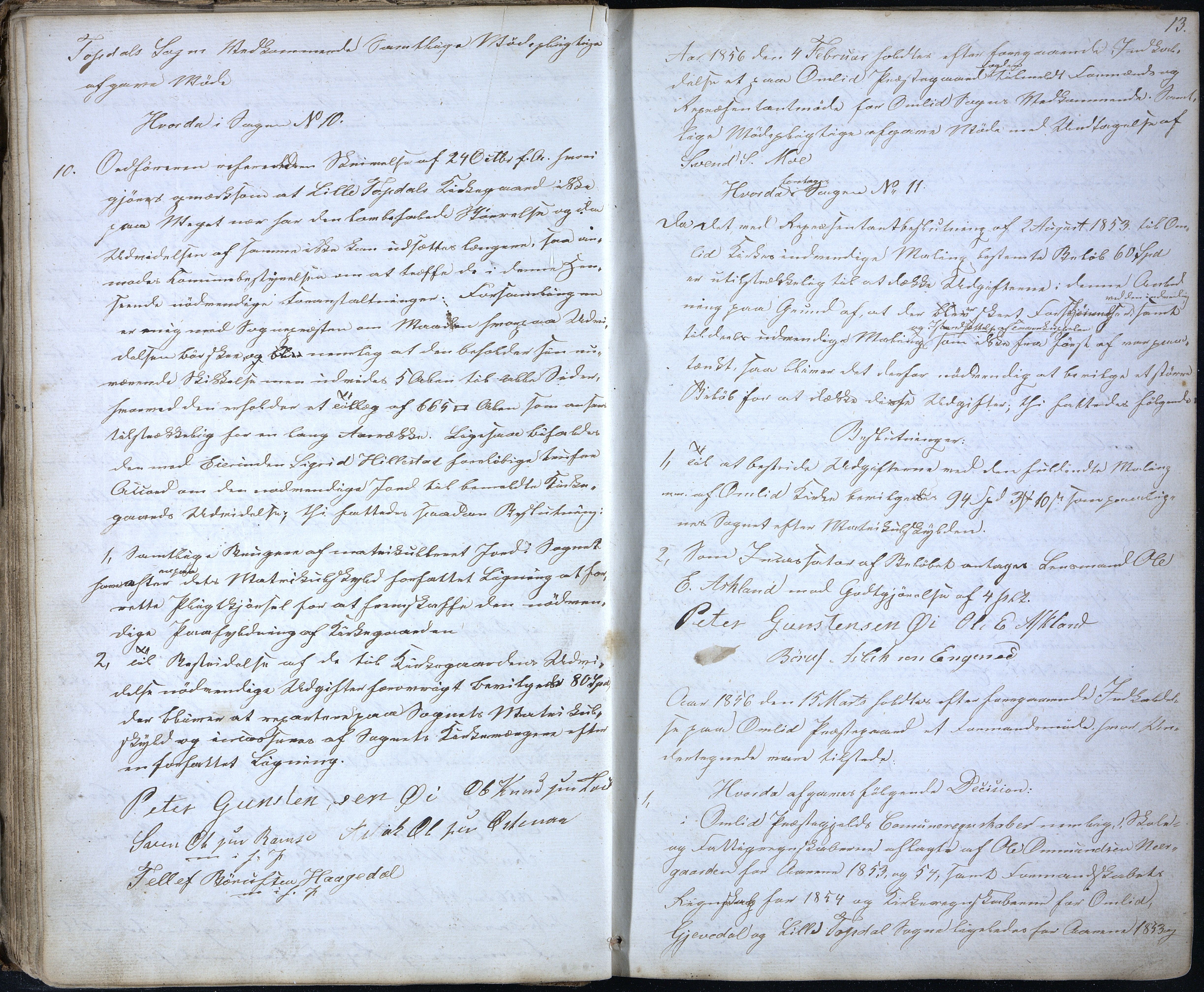 Åmli kommune før 1985, AAKS/KA0929-PK/01/01a/L0002: Møtebok, 1855-1868, p. 13