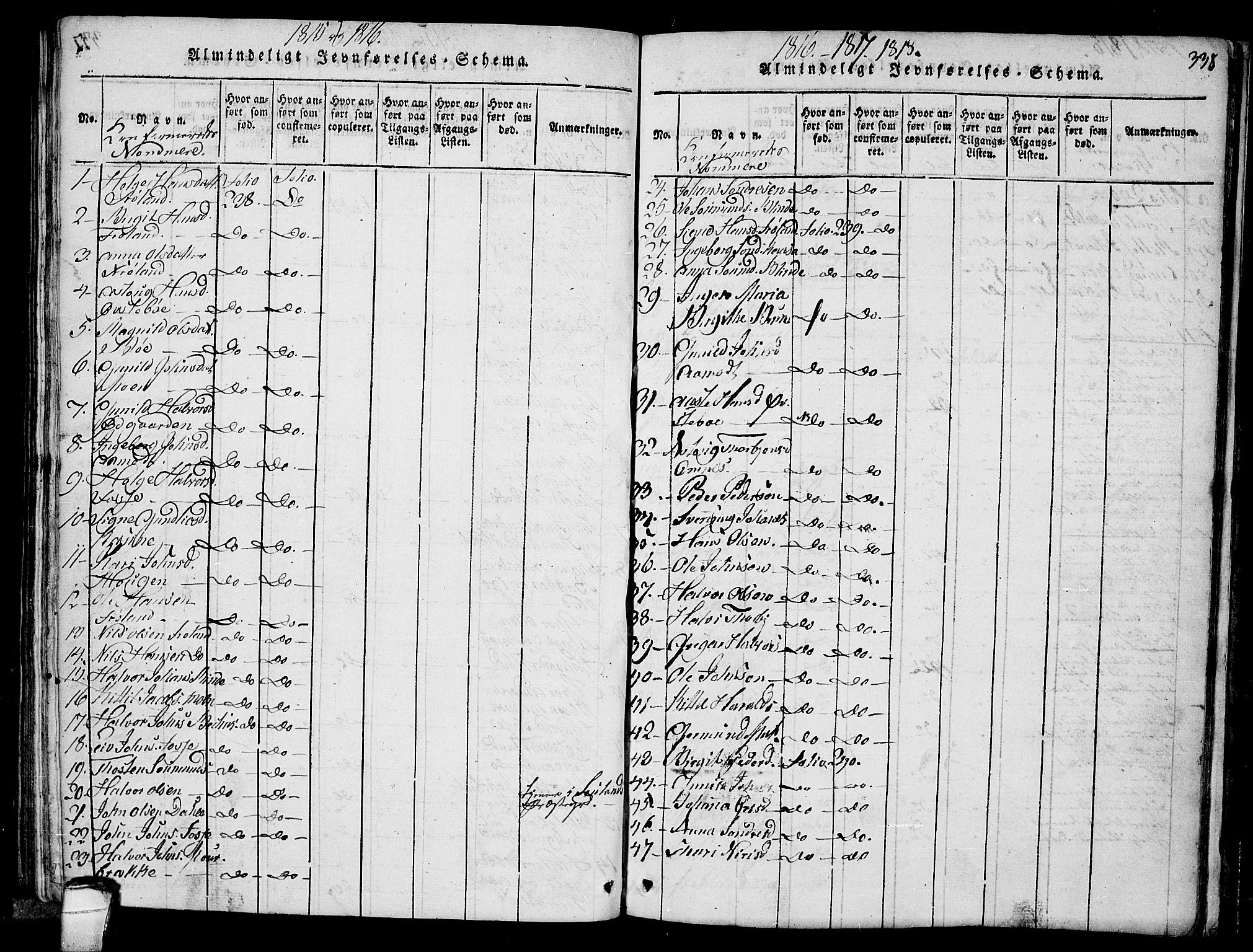 Hjartdal kirkebøker, SAKO/A-270/F/Fb/L0001: Parish register (official) no. II 1, 1815-1843, p. 338