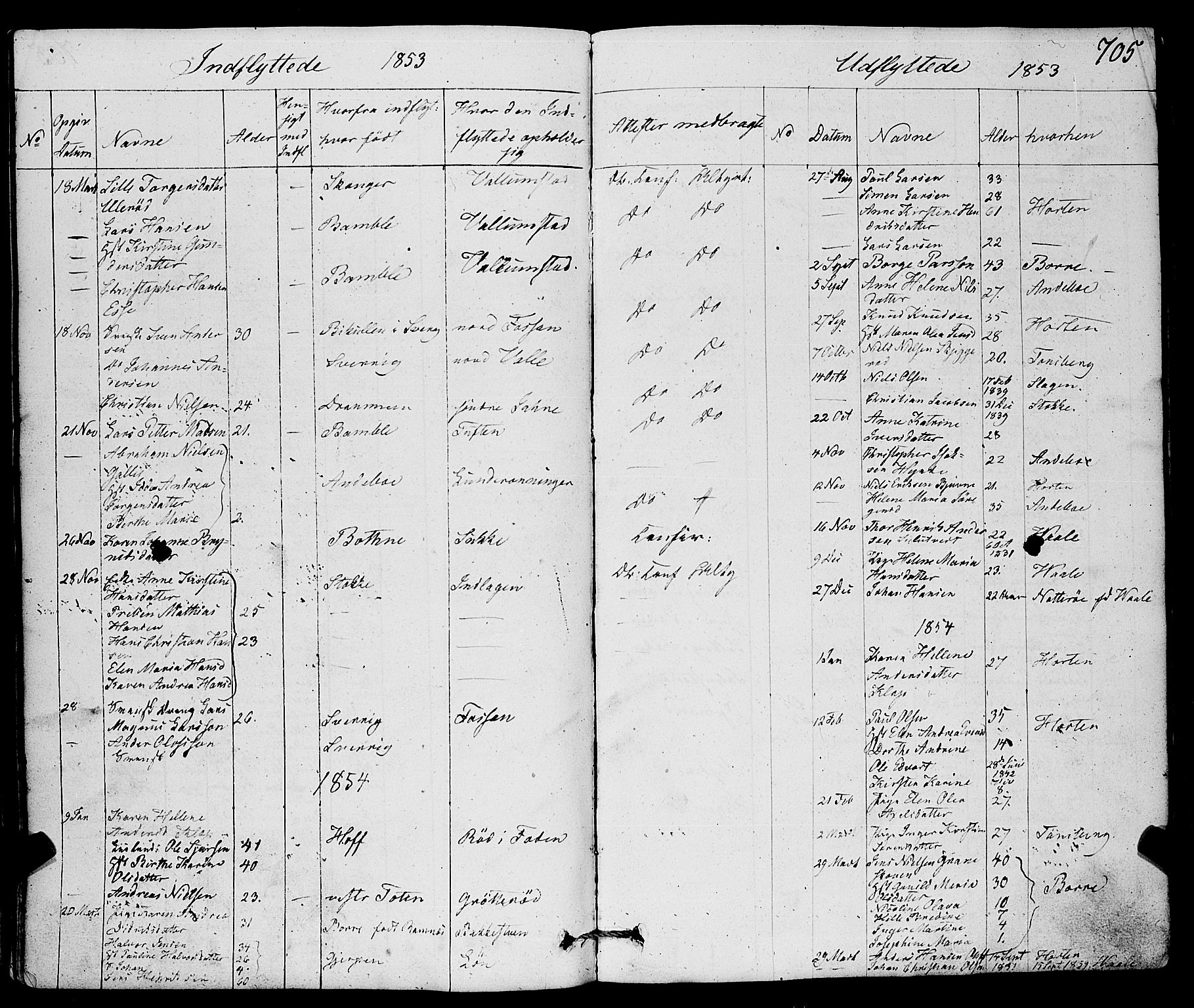 Ramnes kirkebøker, AV/SAKO-A-314/F/Fa/L0005: Parish register (official) no. I 5, 1841-1861, p. 704-705