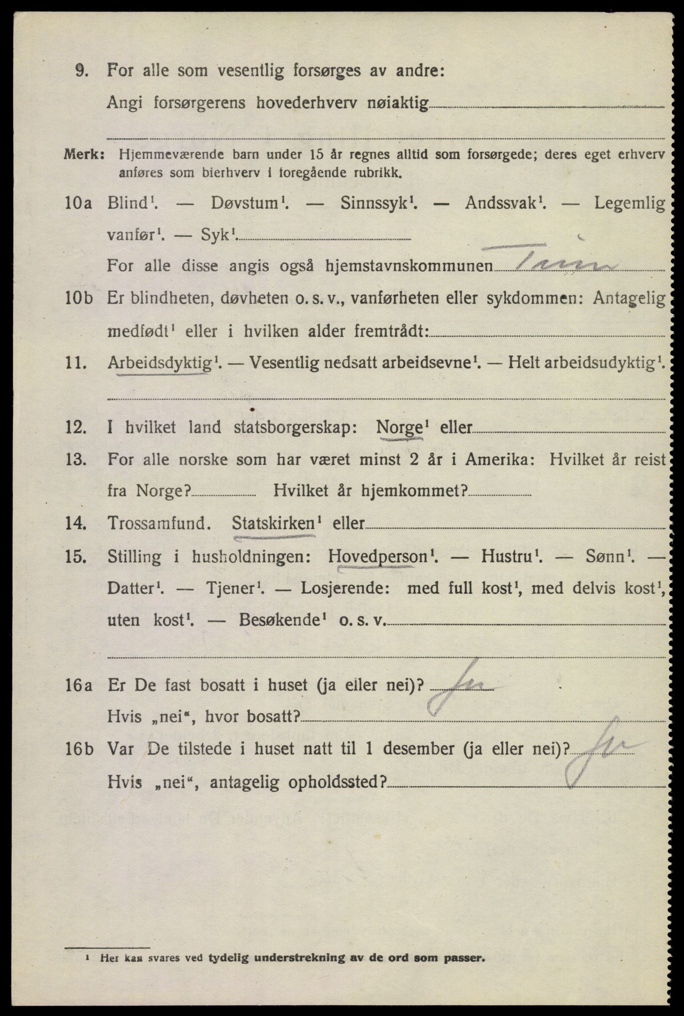 SAKO, 1920 census for Tinn, 1920, p. 7553