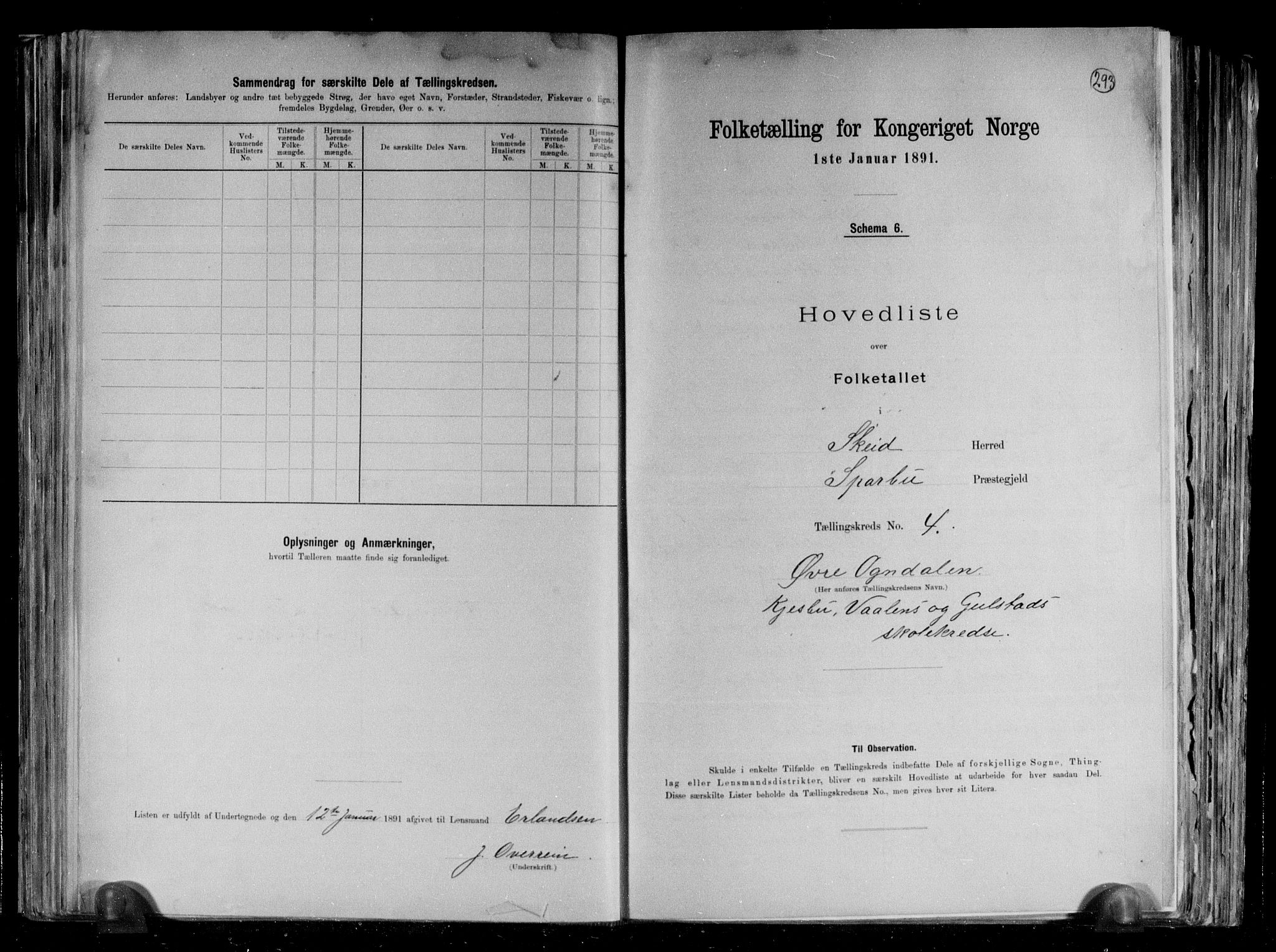 RA, 1891 census for 1732 Skei, 1891, p. 14